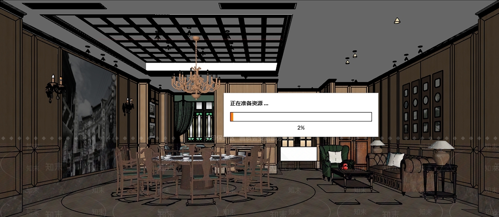 中式包厢SU模型下载【ID:1188753442】