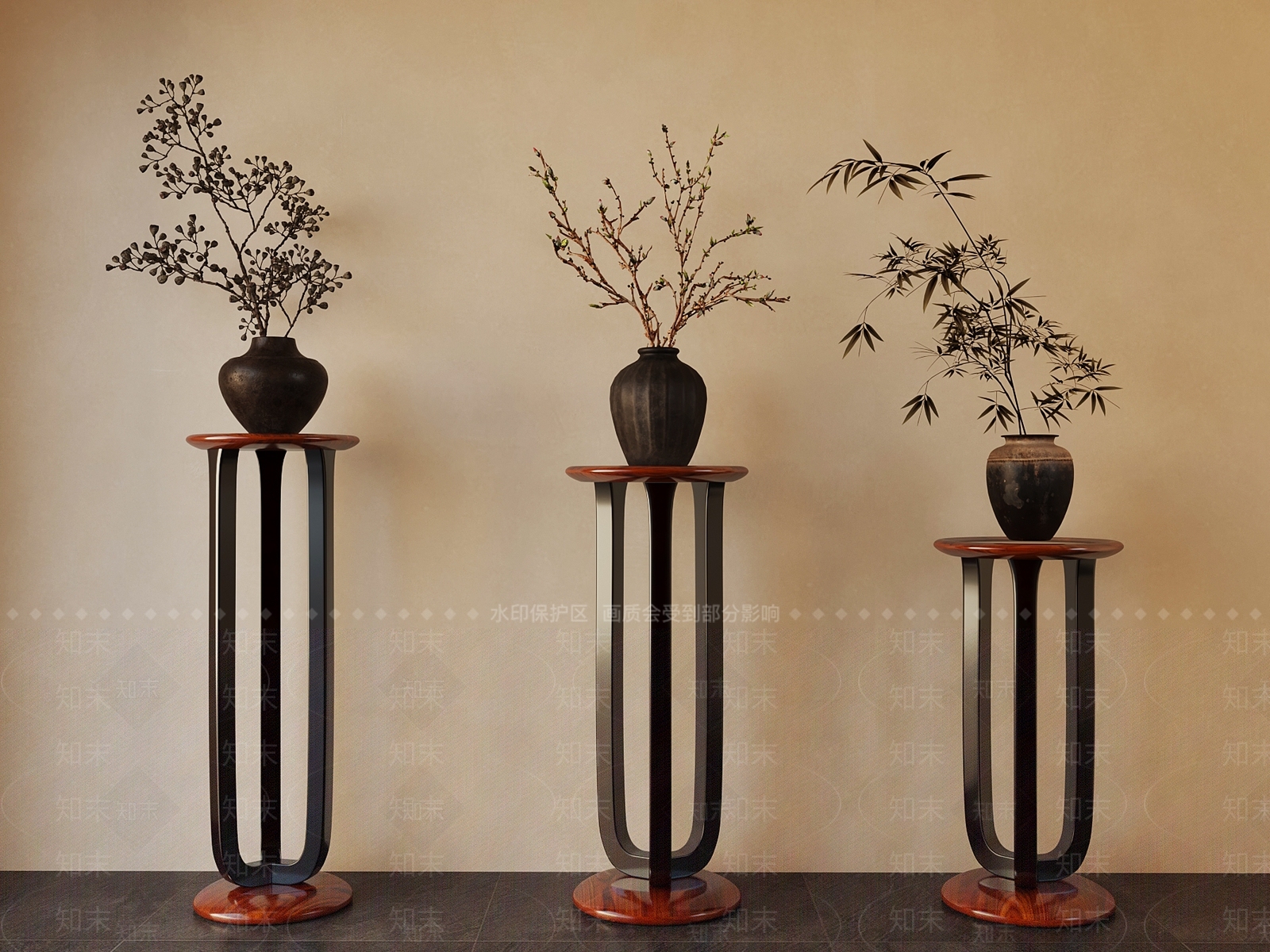 新中式花架3D模型下载【ID:1188756112】