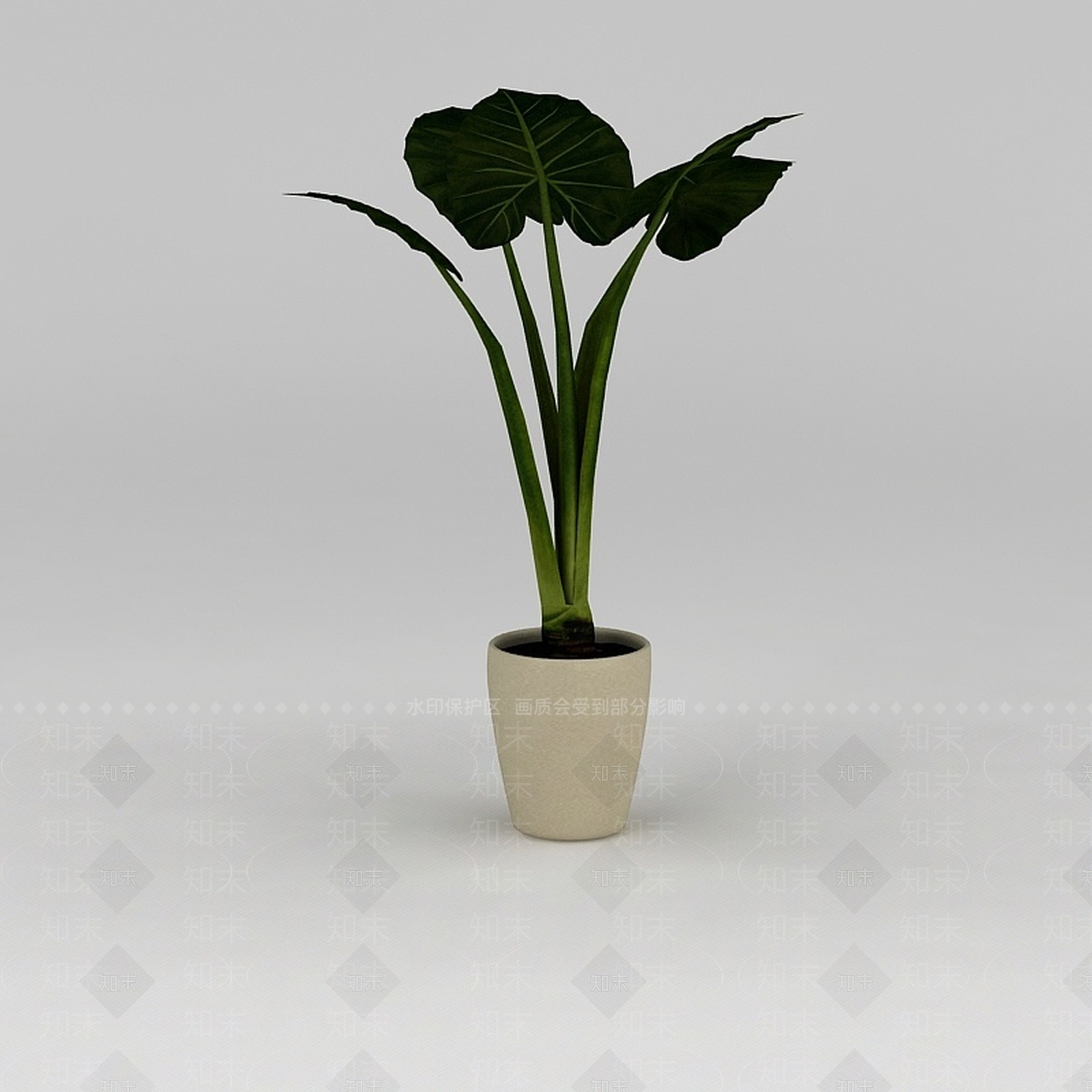 现代花3D模型渲染效果图