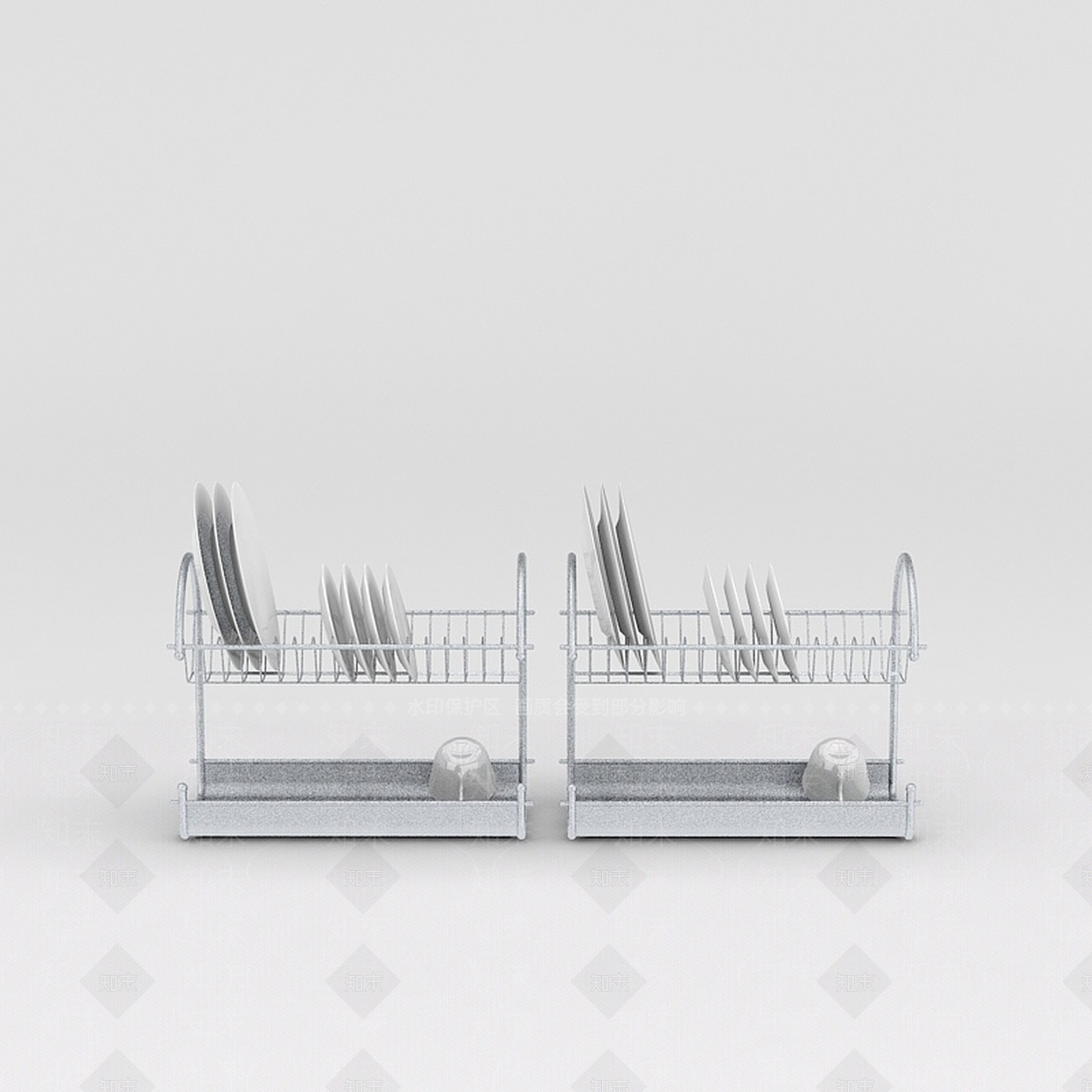 现代厨房烤漆置物架3D模型下载【ID:1188756351】