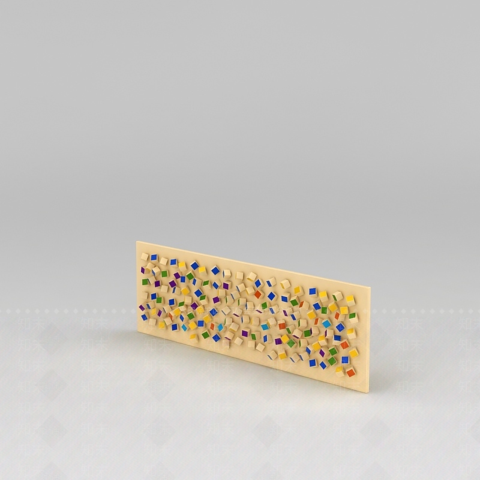 现代魔方背景墙3D模型下载【ID:1188756791】