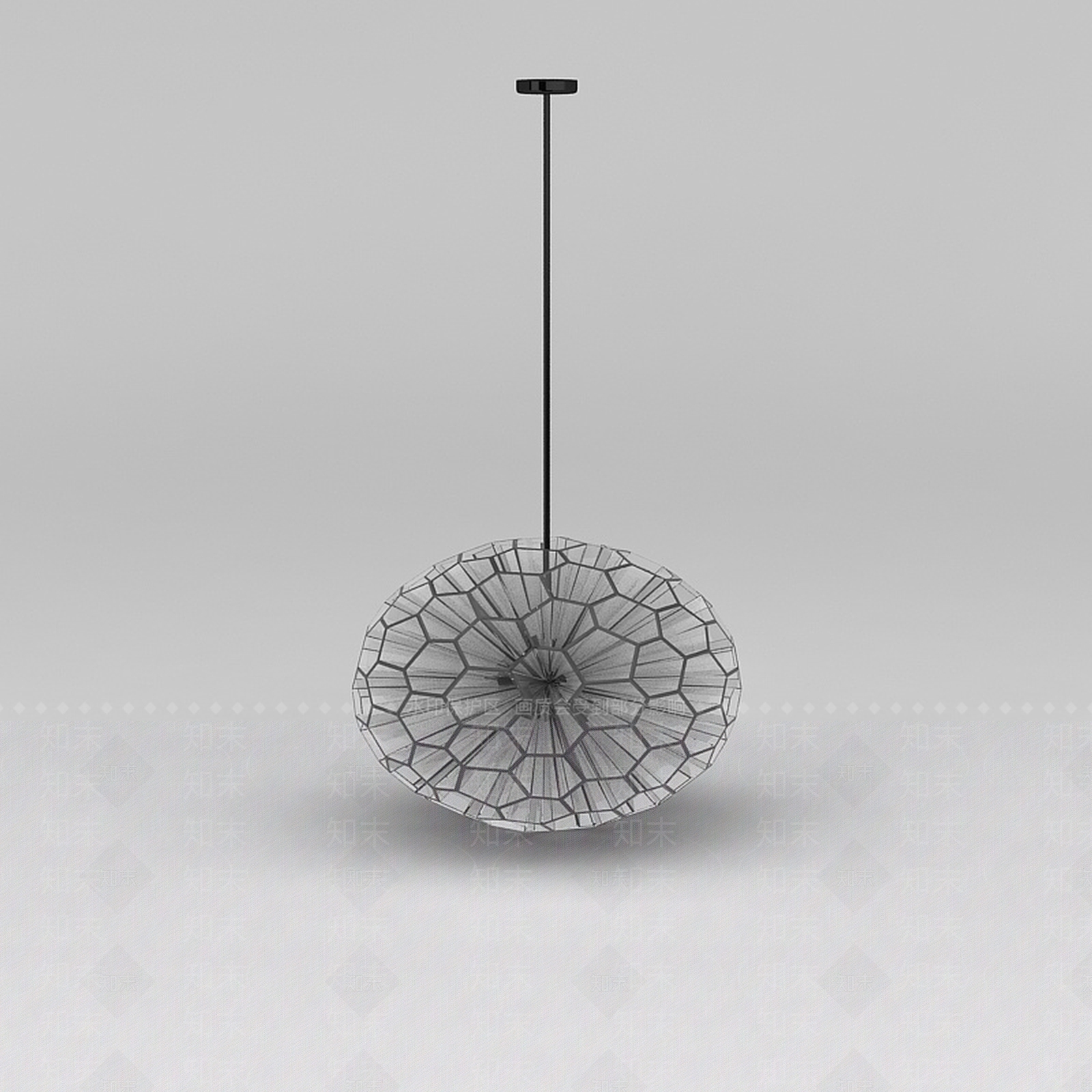 现代正六边形球形玻璃吊灯3D模型下载【ID:1188756829】