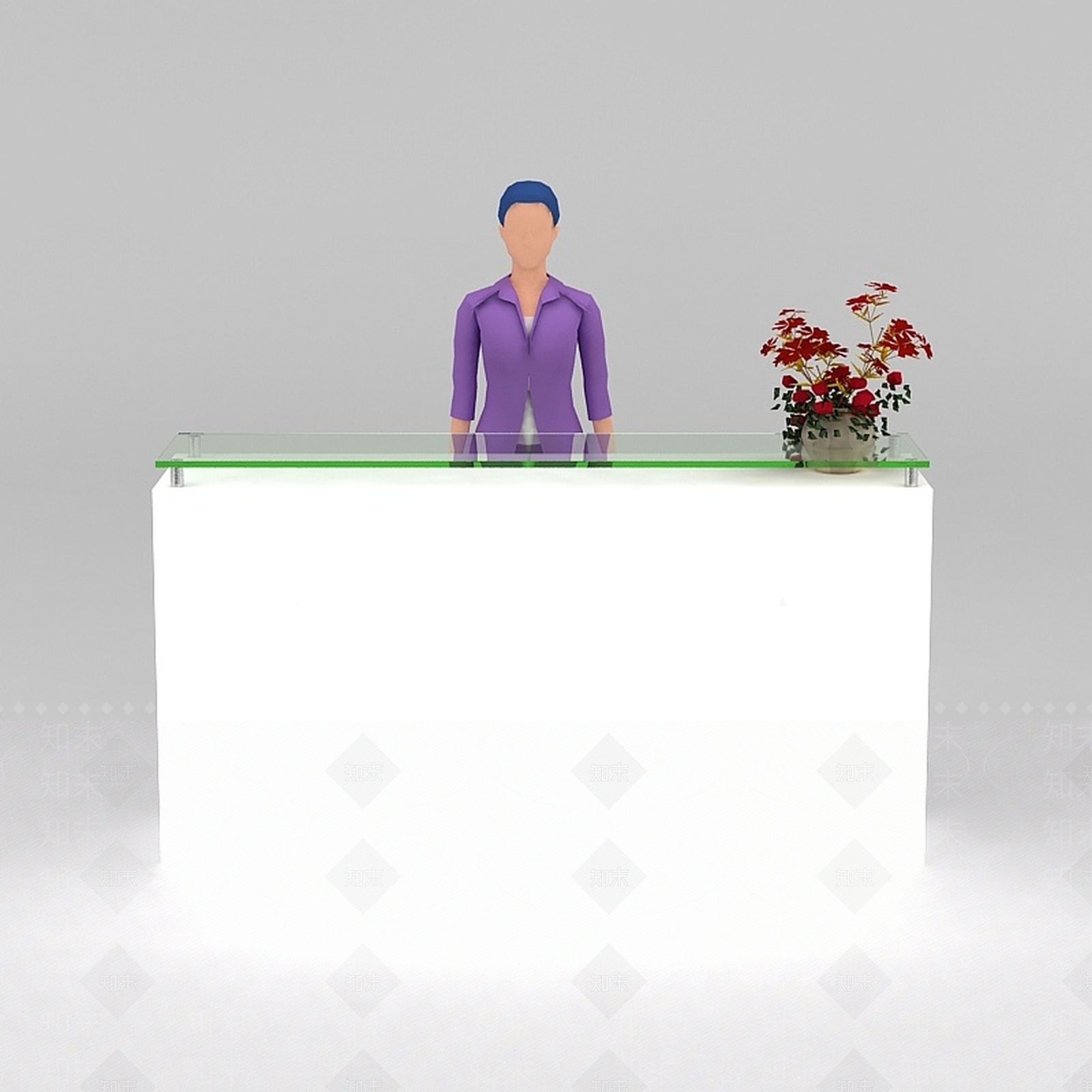 现代展柜前台3D模型下载【ID:1188757317】