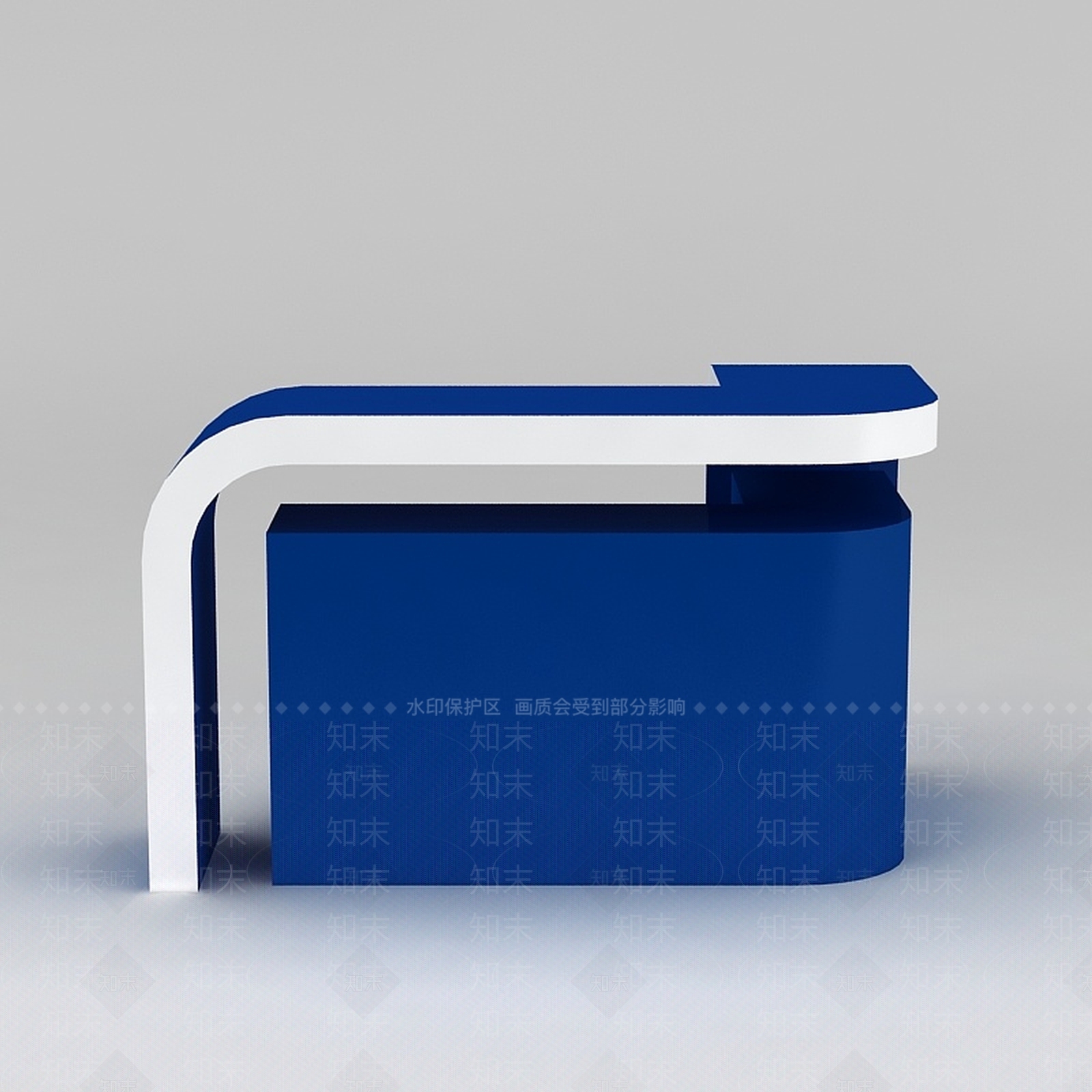 现代展厅展柜前台3D模型下载【ID:1188757329】