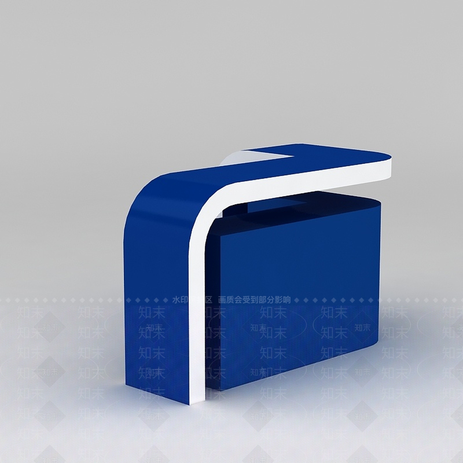 现代展厅展柜前台3D模型下载【ID:1188757329】