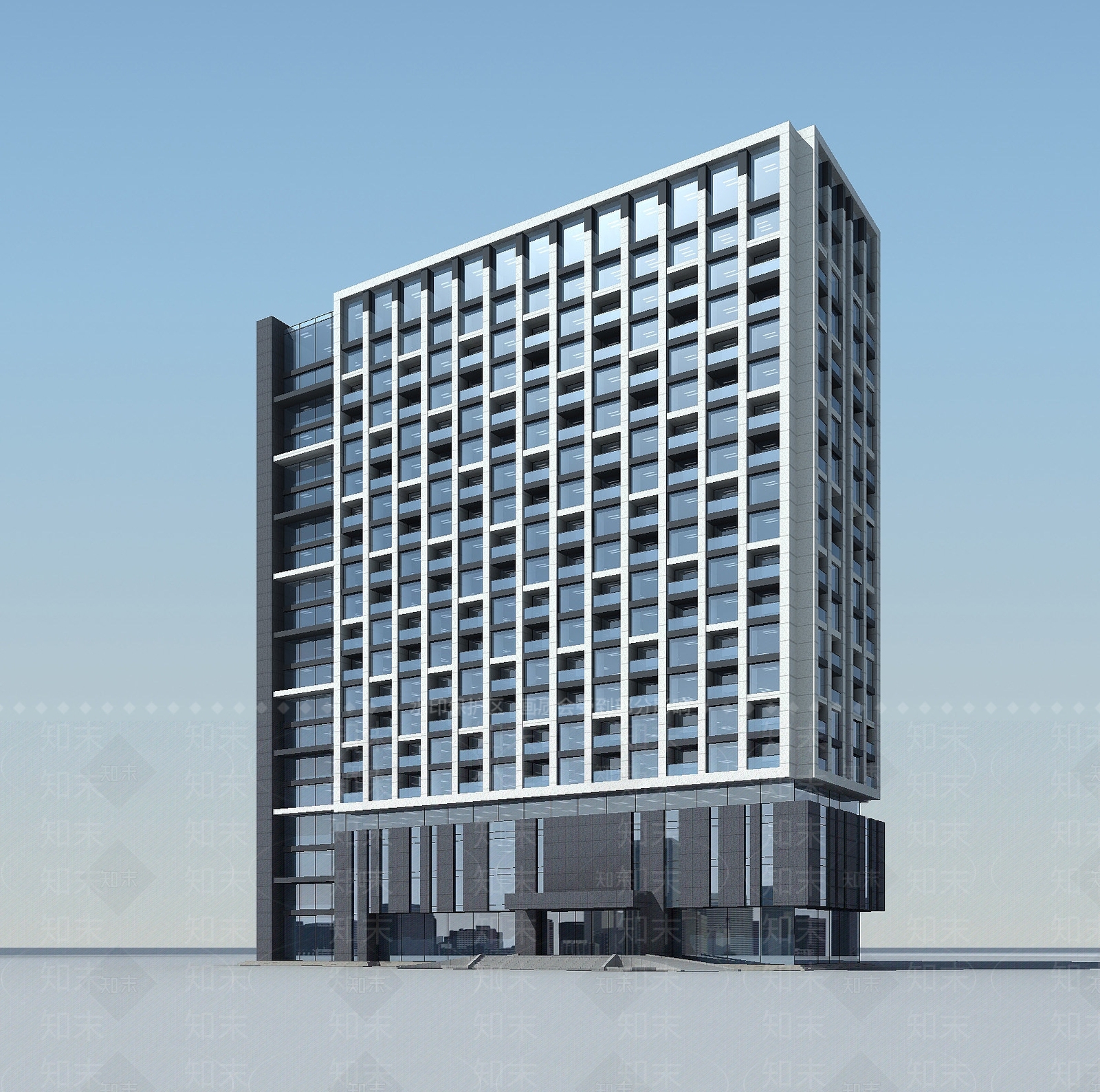 现代公寓楼3D模型下载【ID:1188757548】