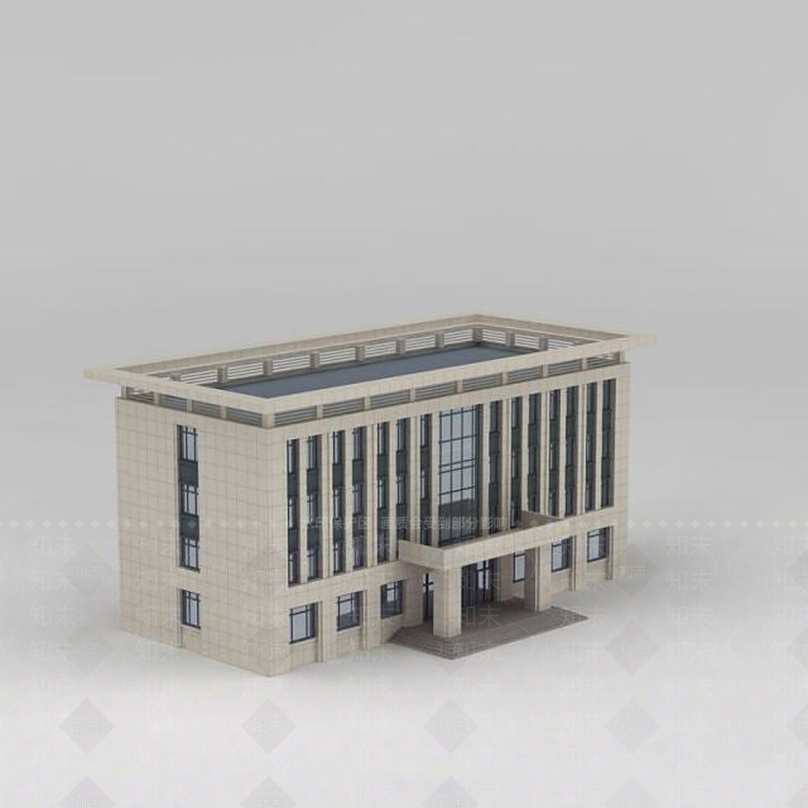 现代法院办公楼3D模型下载【ID:1188758158】