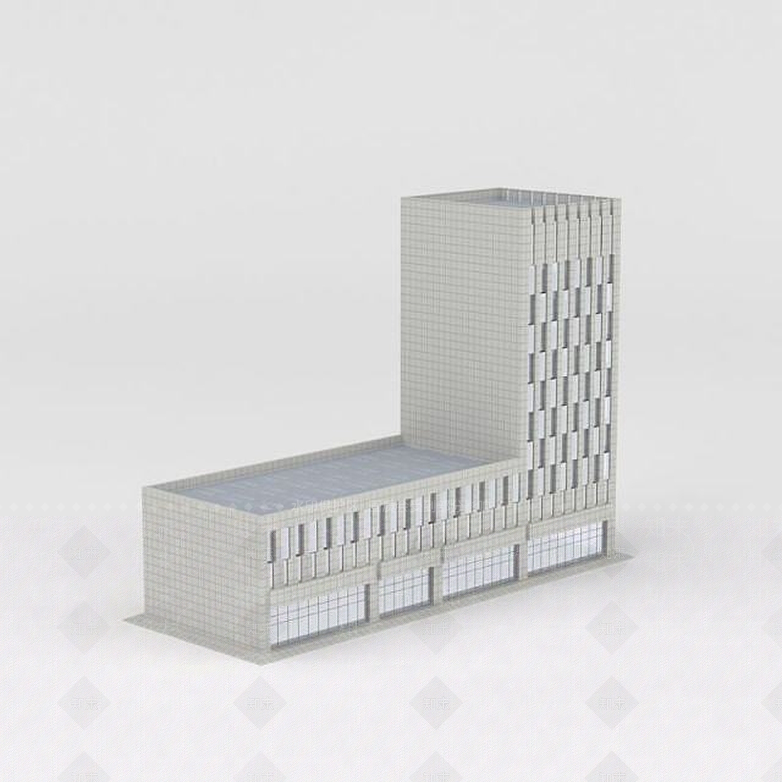 现代办公楼3D模型下载【ID:1188758149】