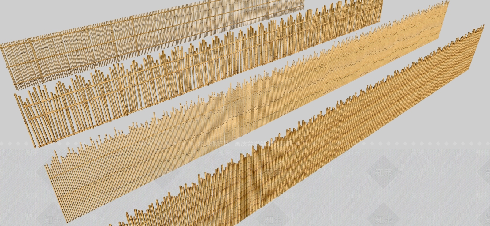 新中式栅栏SU模型下载【ID:1188758938】