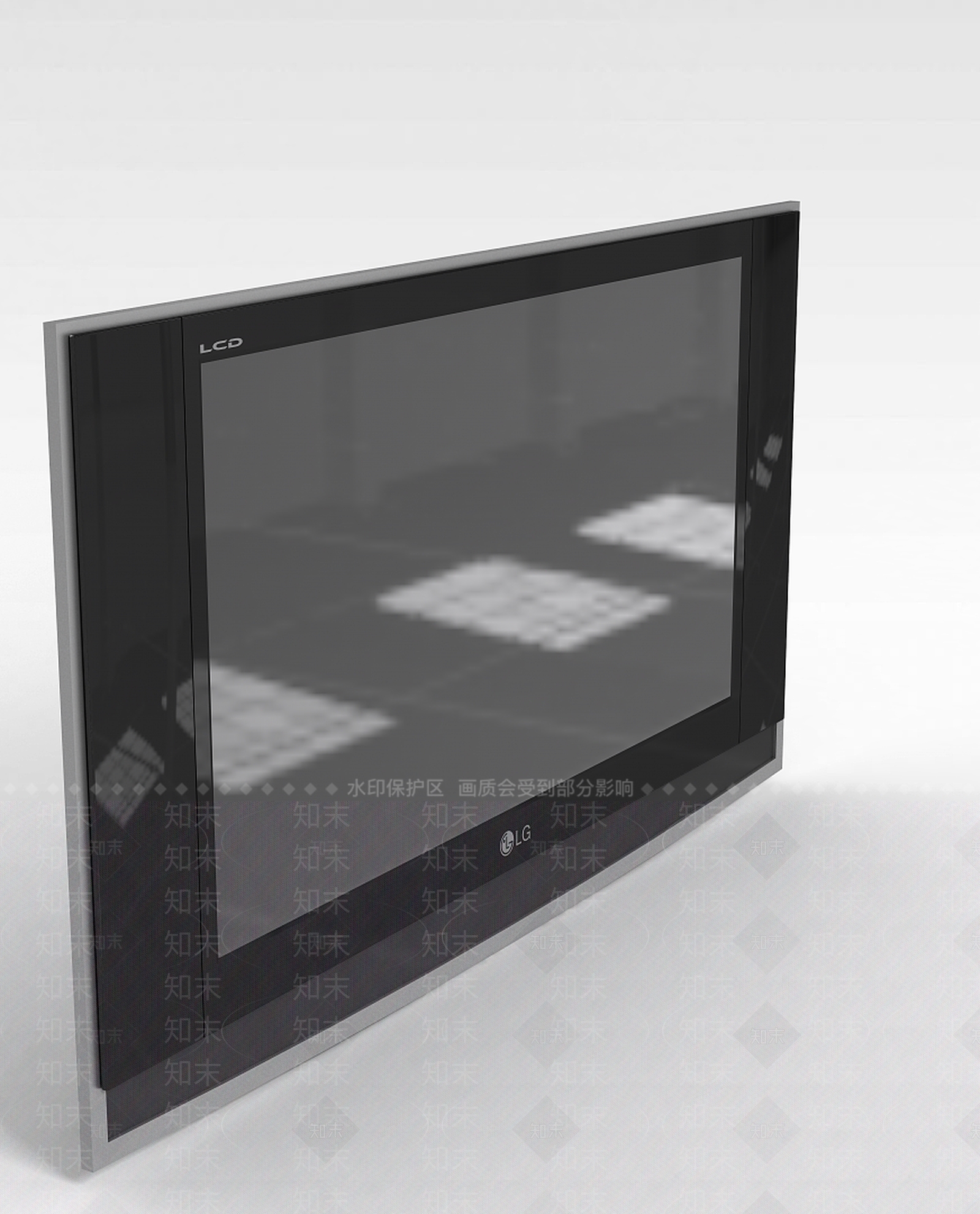 现代LG电视显示屏3D模型下载【ID:1188759133】