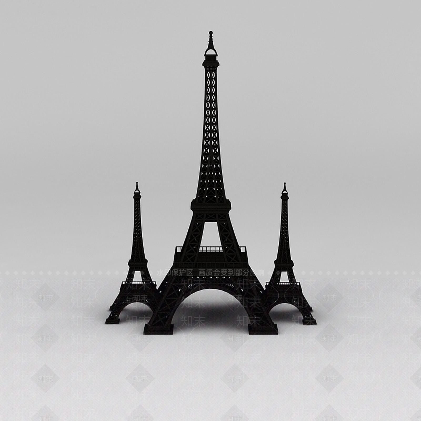 现代埃菲尔铁塔摆件3D模型下载【ID:1188760235】