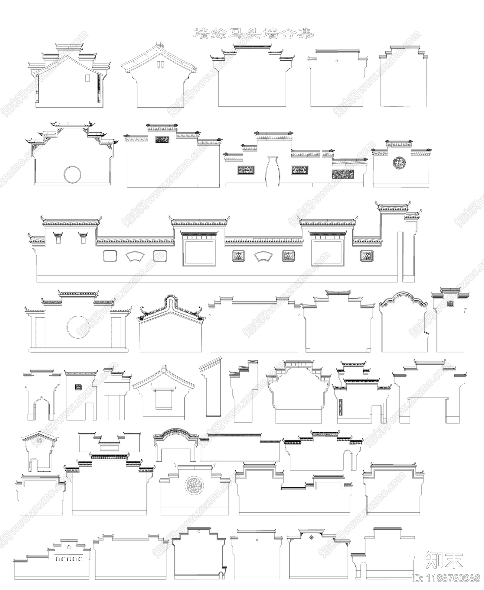 徽派建筑施工图下载【ID:1188760988】