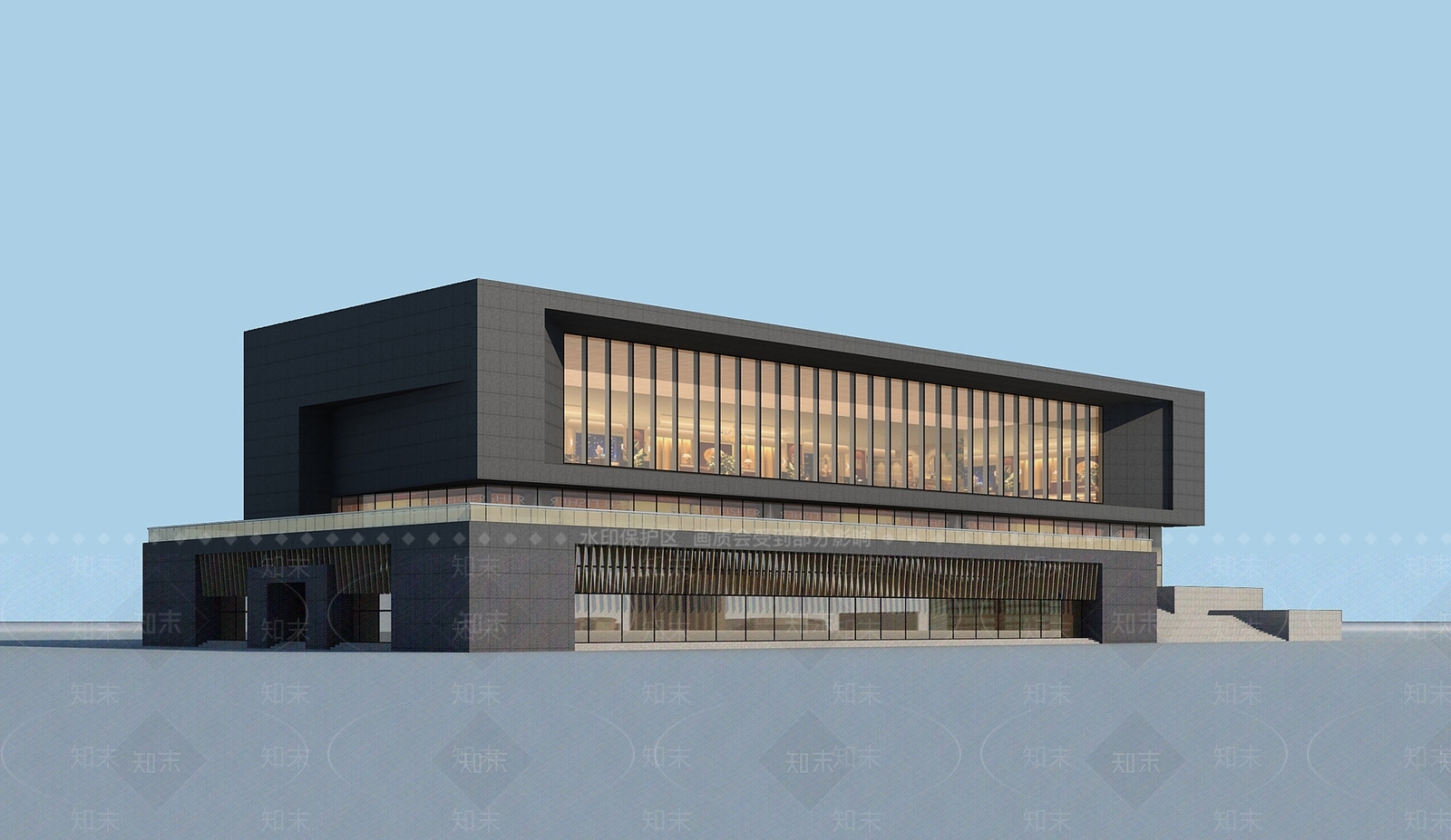 现代展览馆3D模型下载【ID:1188761885】