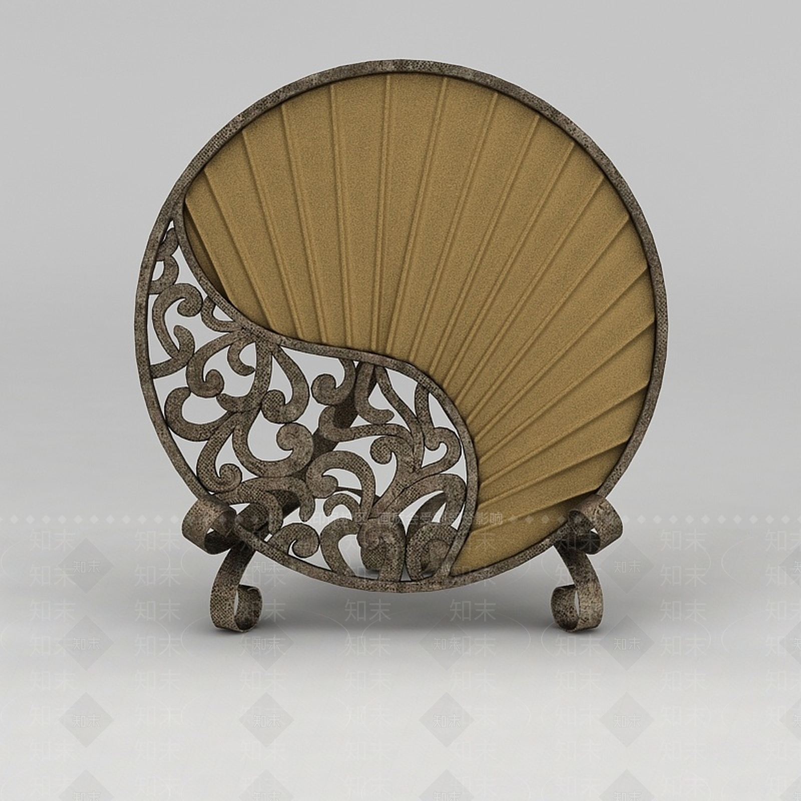 现代复古铁艺家居装饰摆件3D模型下载【ID:1188761911】