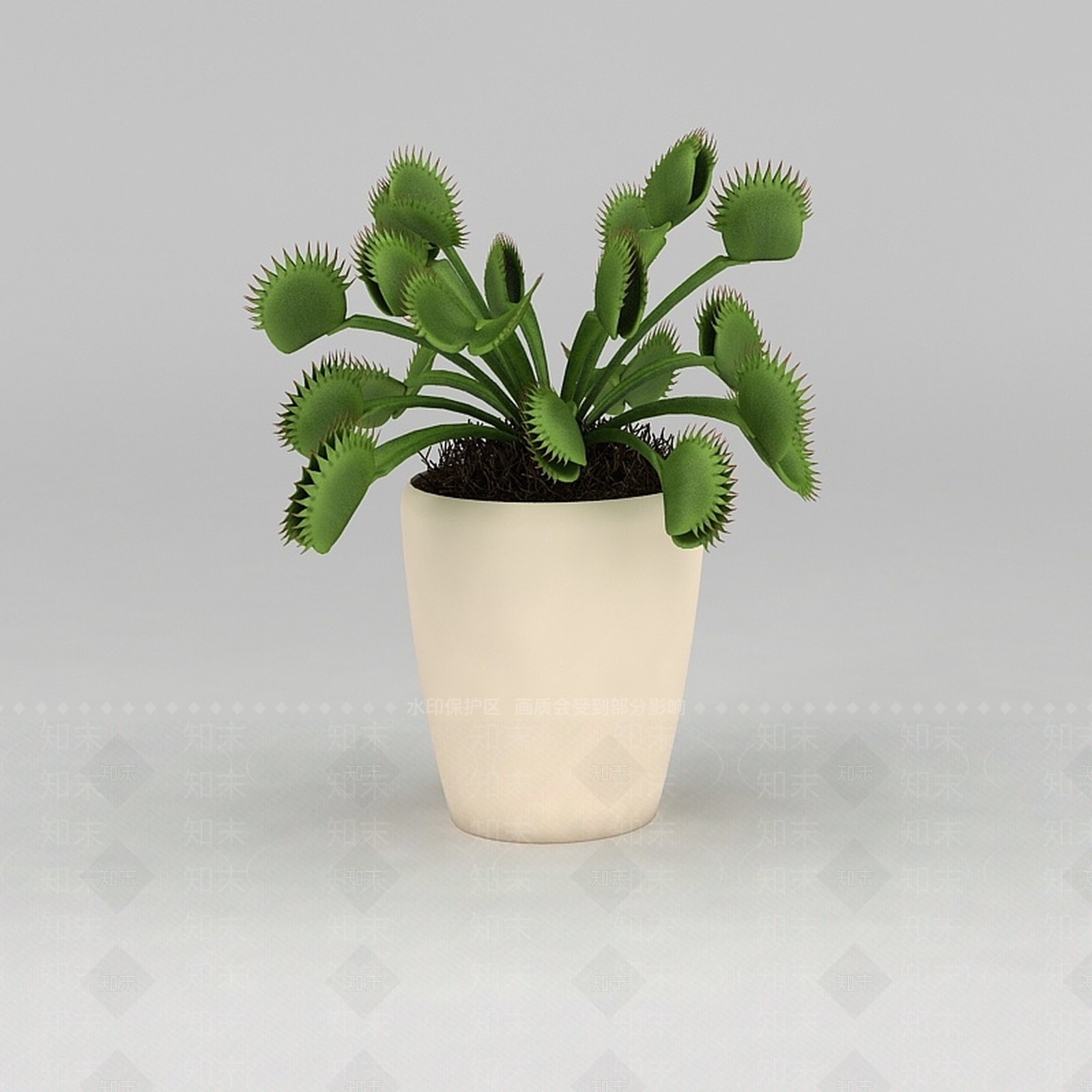 现代室内绿植盆栽3D模型下载【ID:1188762060】