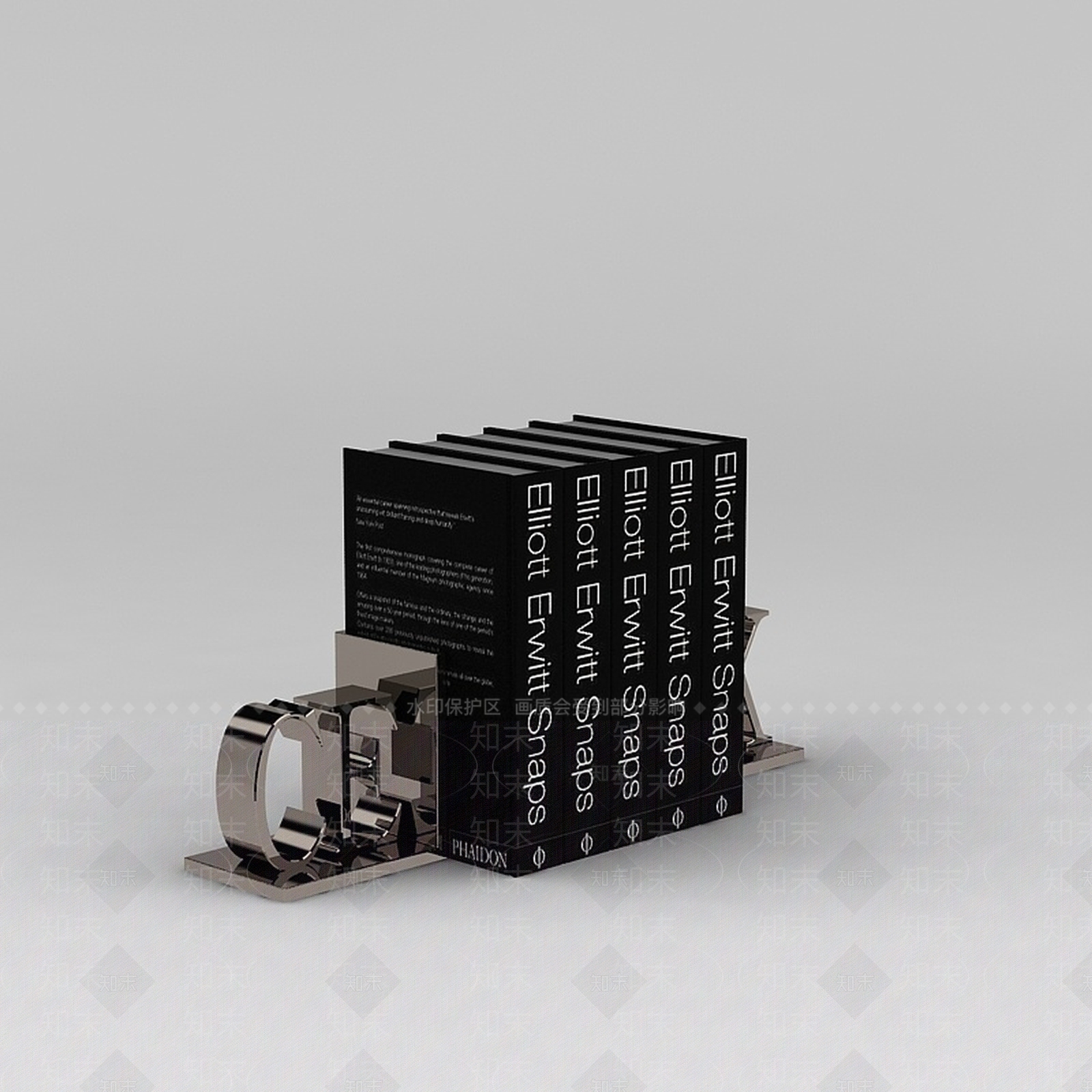 现代金属字母书立3D模型下载【ID:1188762605】