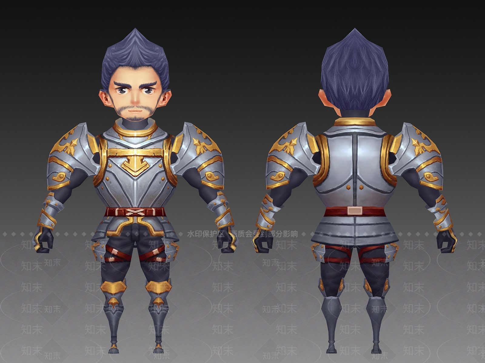 现代卡通游戏人物3D模型下载【ID:1188764890】