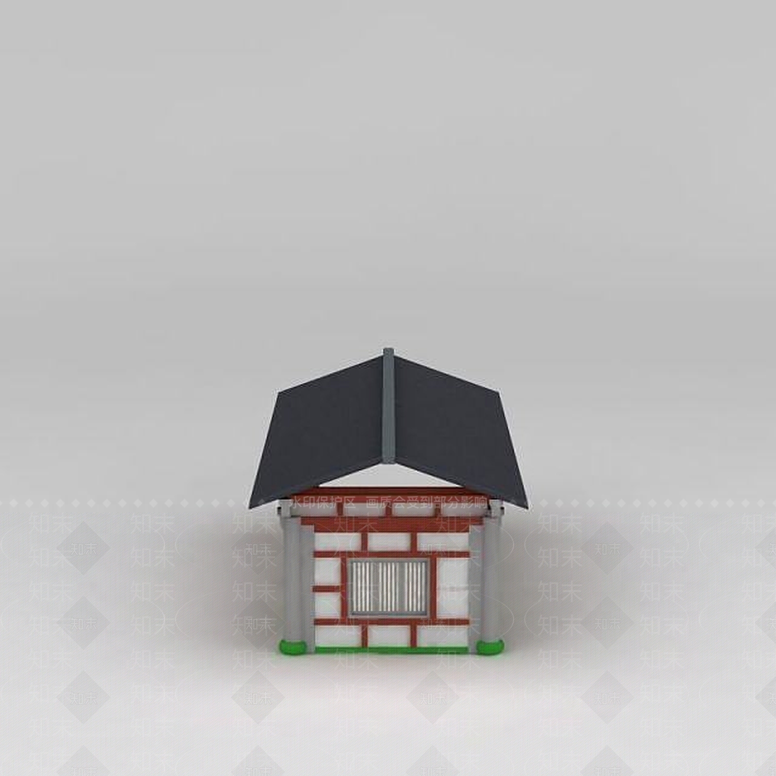 现代古建厢房3D模型下载【ID:1188766192】