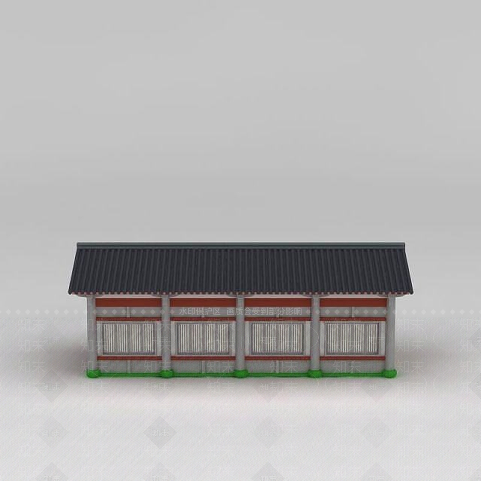 现代古建厢房3D模型下载【ID:1188766192】