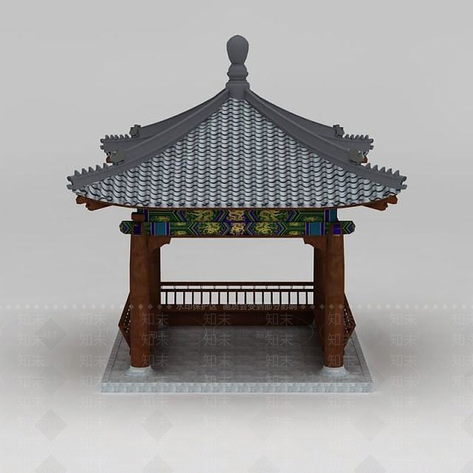 现代古建休息亭子3D模型下载【ID:1188766385】