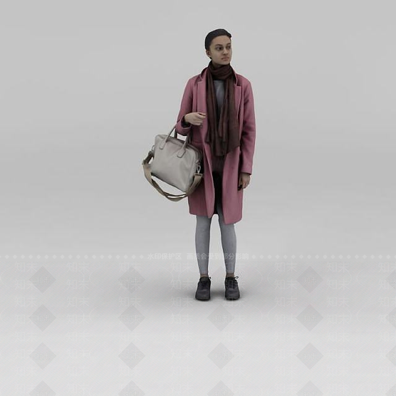 现代拎包女人3D模型下载【ID:1188767311】