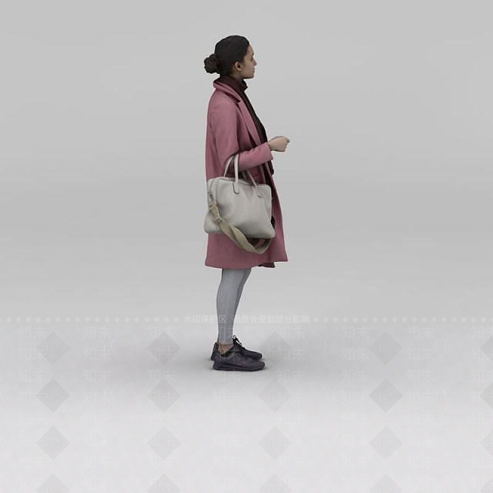 现代拎包女人3D模型下载【ID:1188767311】
