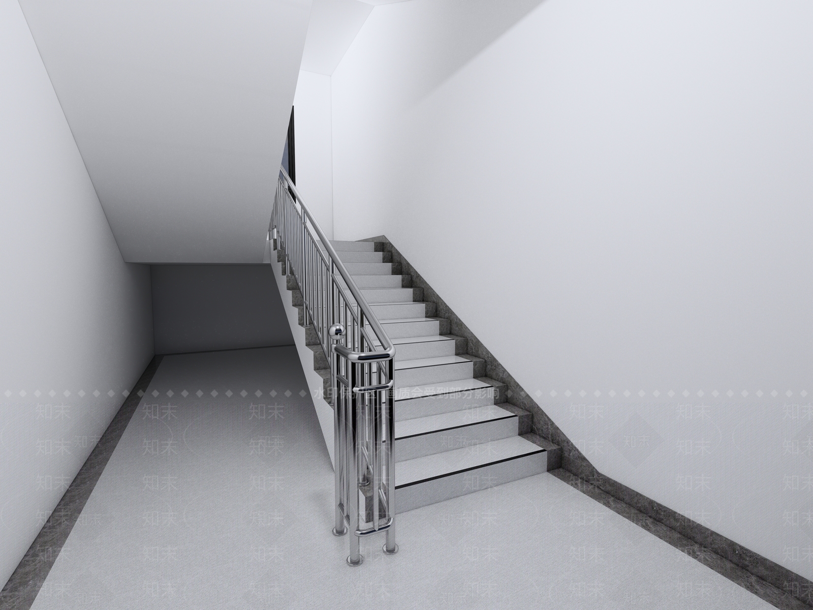 现代简约楼梯间SU模型下载【ID:1188767913】