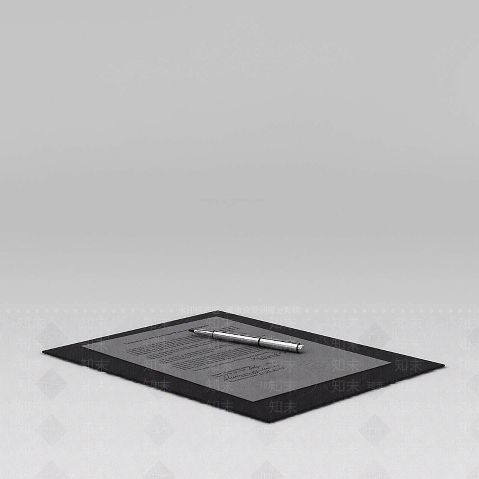 现代钢笔和文件3D模型下载【ID:1188767834】