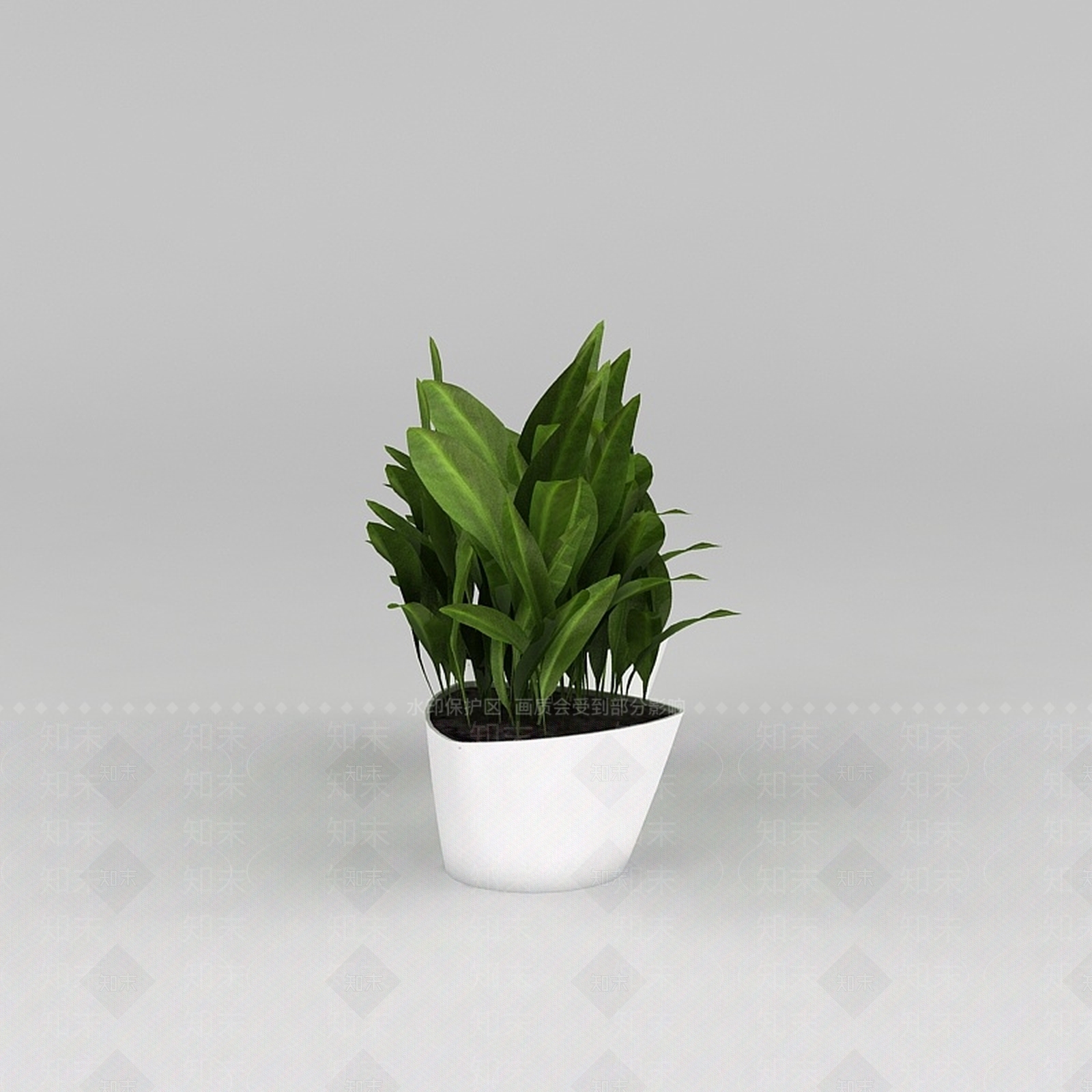 现代花3D模型渲染效果图