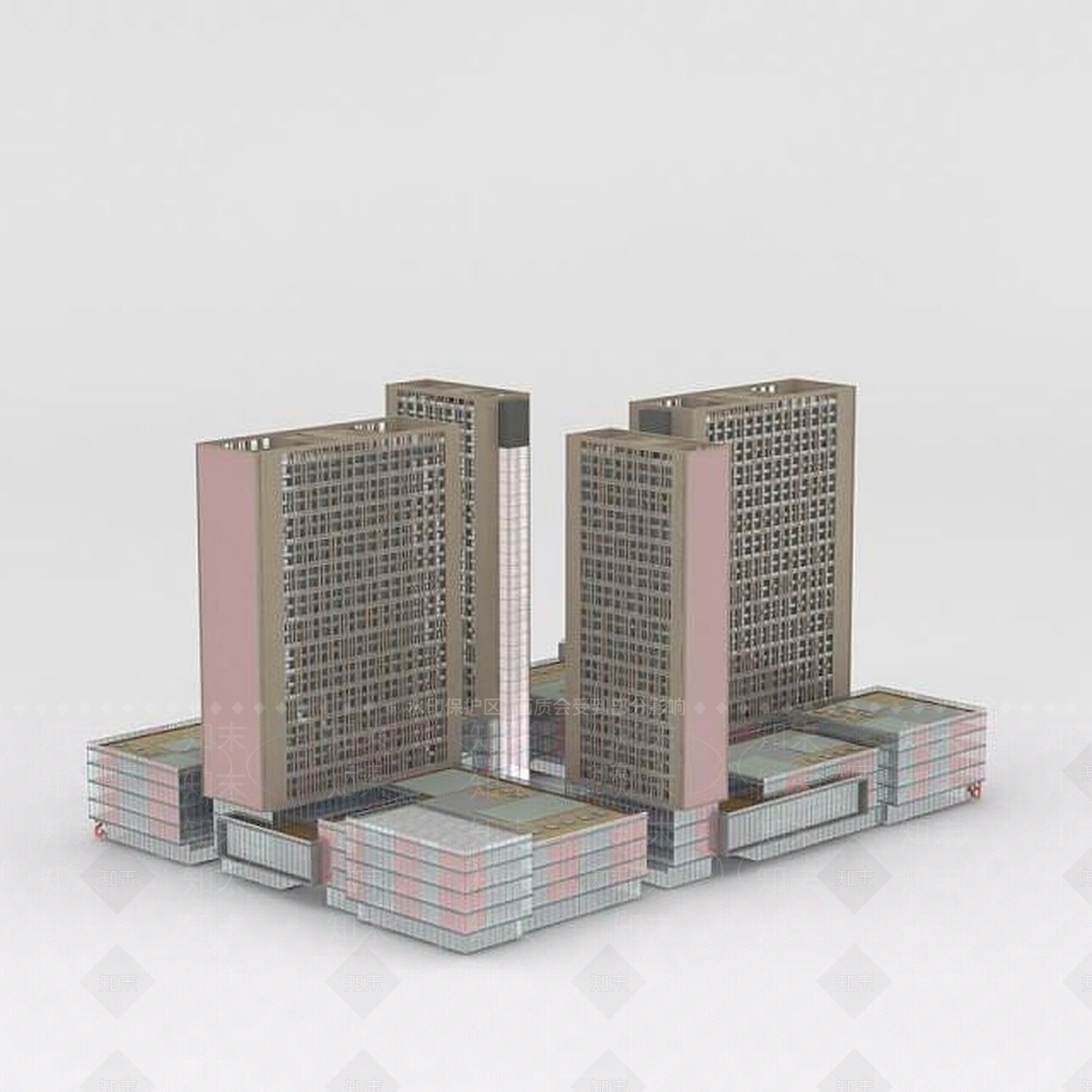 现代综合办公楼3D模型下载【ID:1188768711】