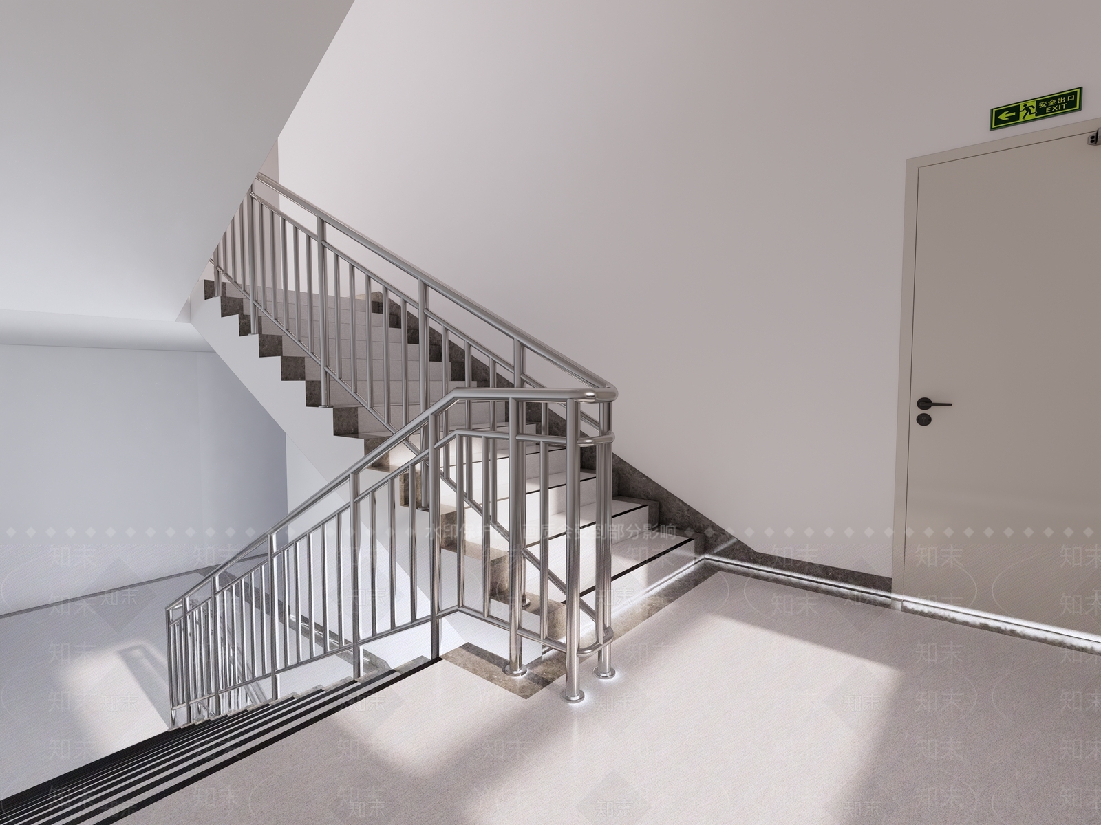现代简约楼梯间SU模型下载【ID:1188781388】