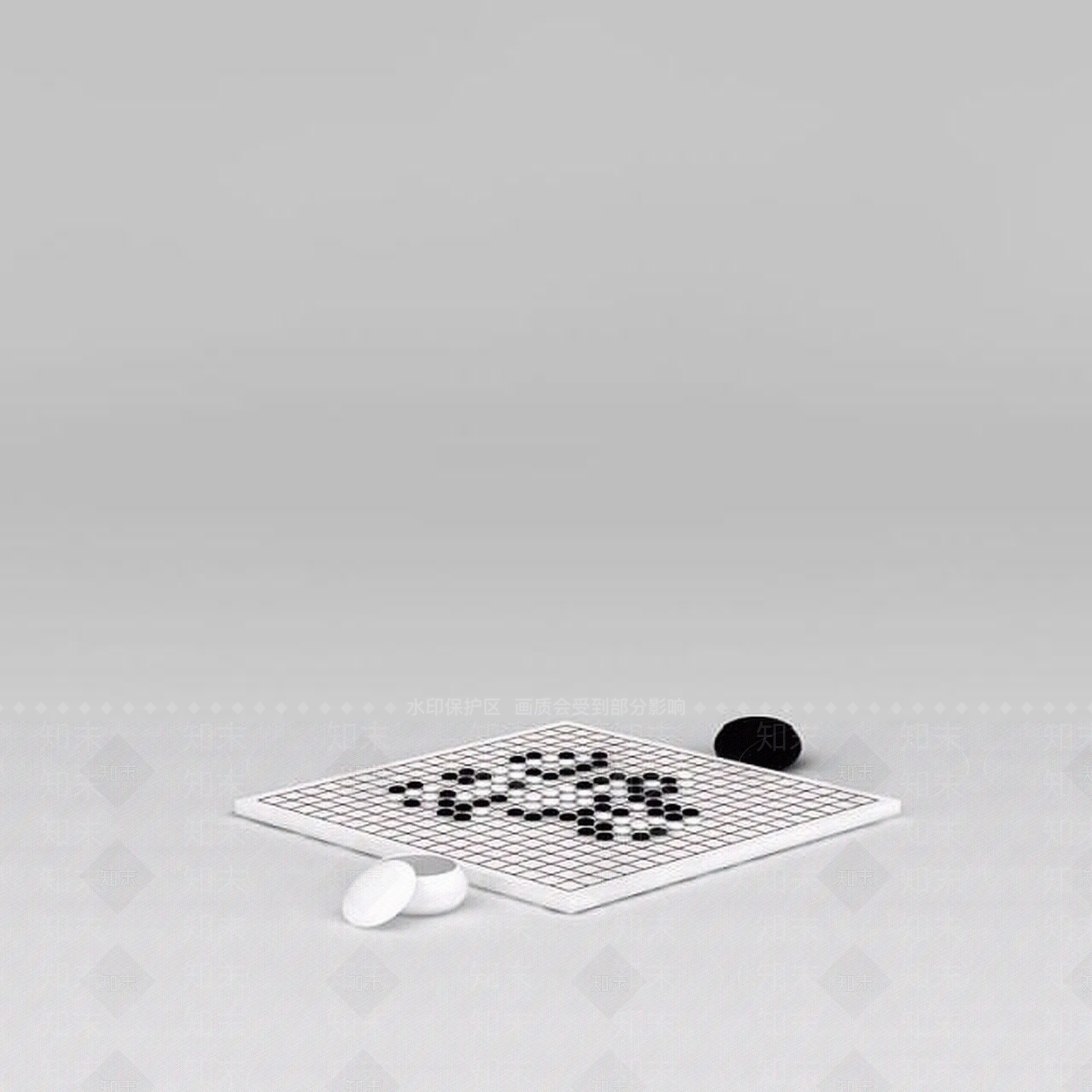 现代围棋棋盘3D模型下载【ID:1188770169】