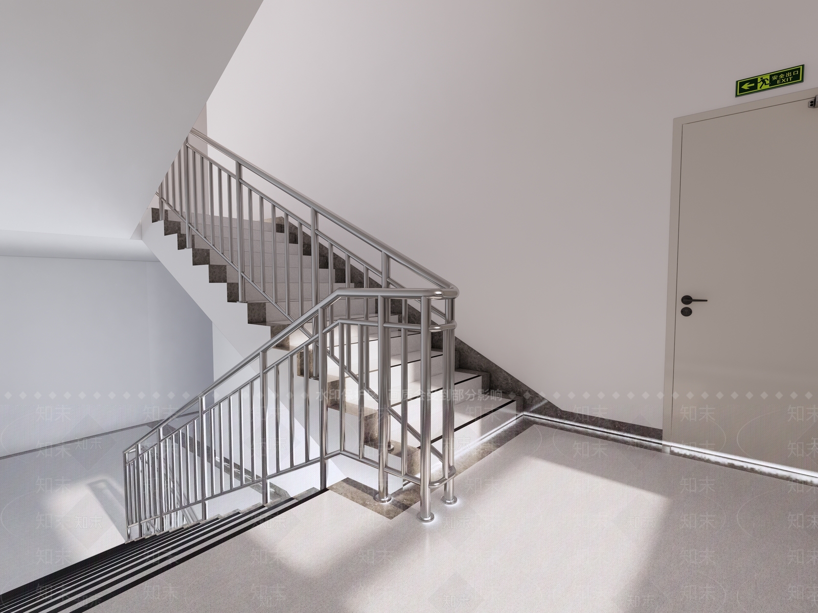 现代简约楼梯间3D模型下载【ID:1188770810】
