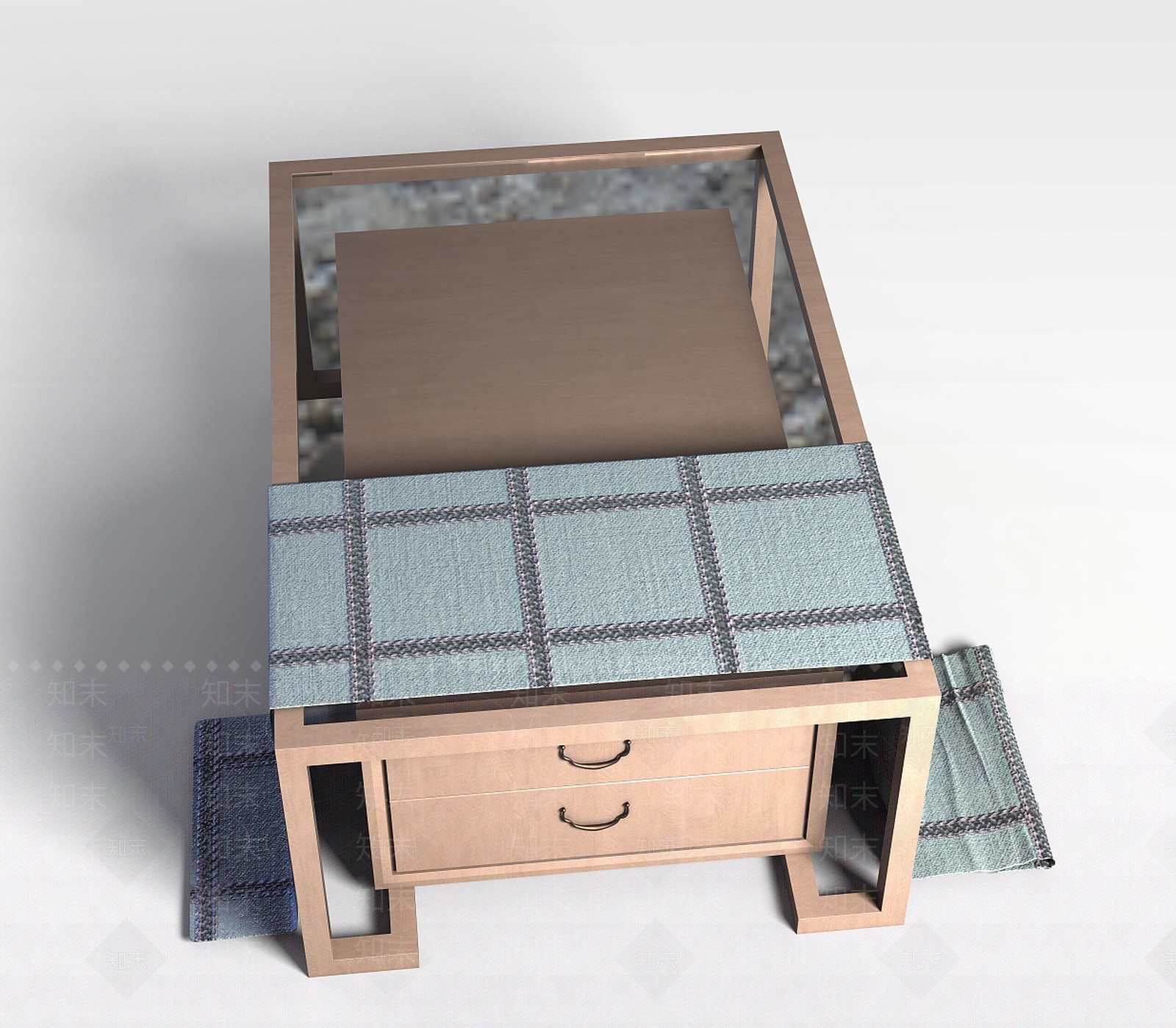 现代侧边抽屉桌子3D模型下载【ID:1188770941】