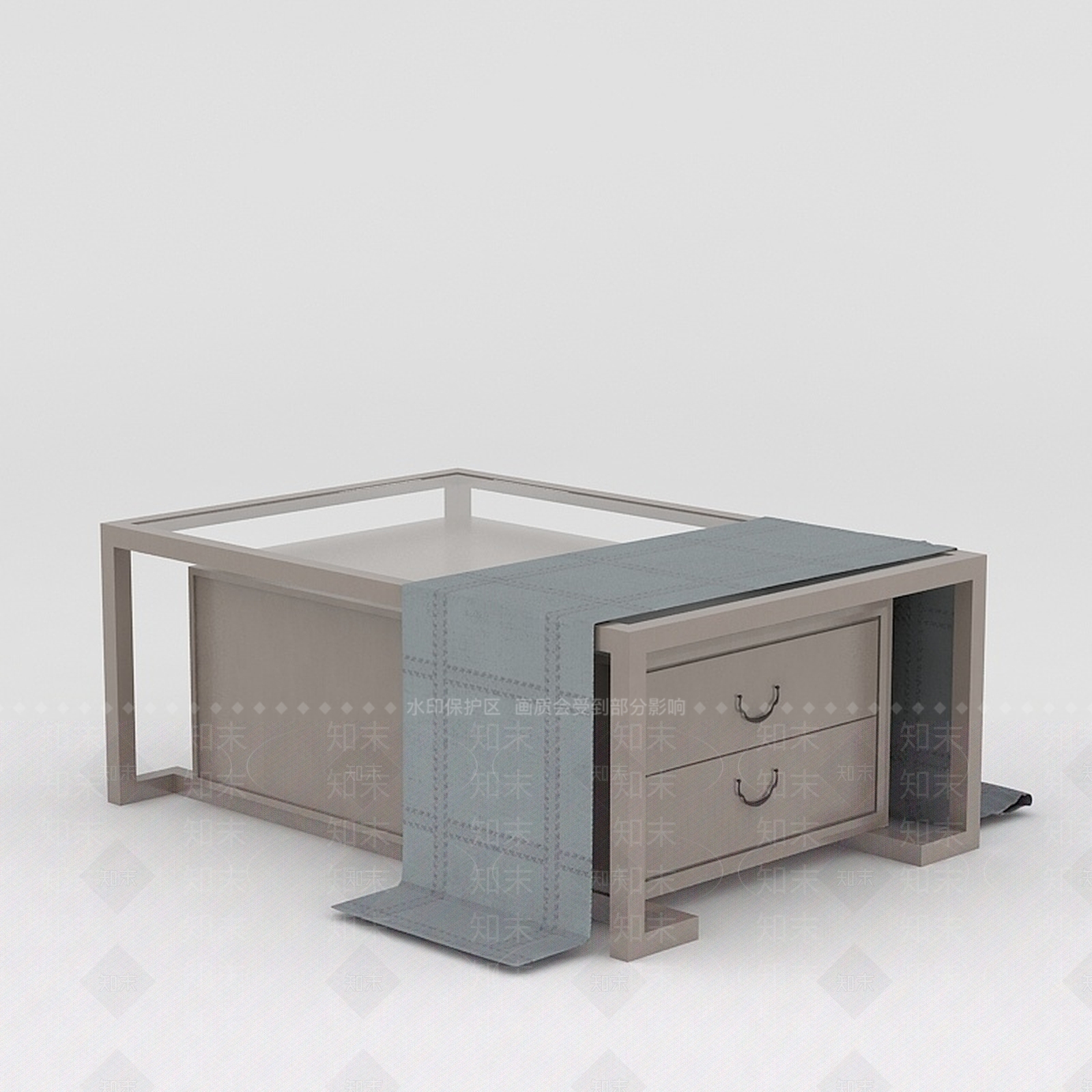 现代侧边抽屉桌子3D模型下载【ID:1188770941】