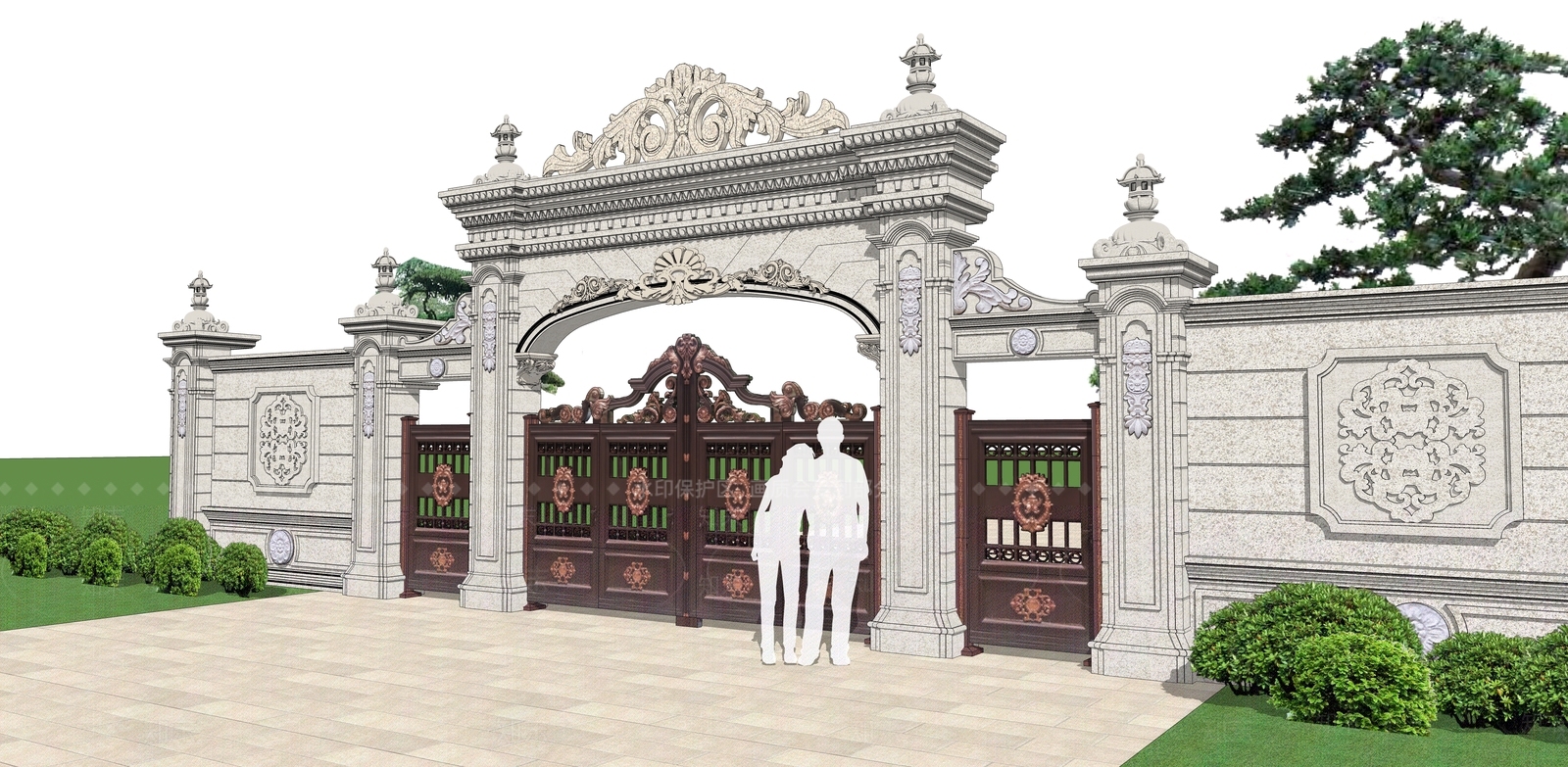 欧式庭院门SU模型下载【ID:1188771211】