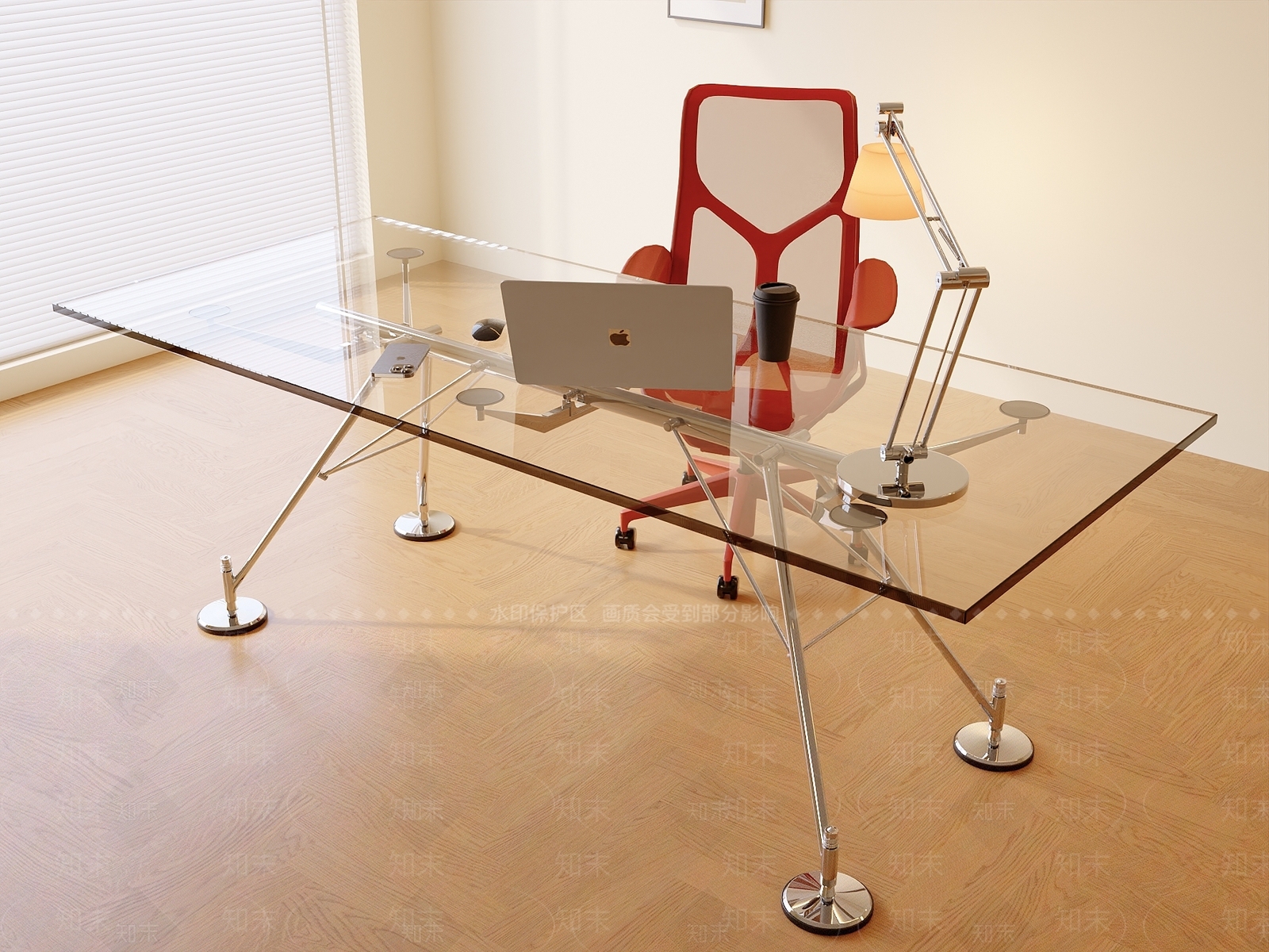 现代极简办公桌椅SU模型下载【ID:1188771594】