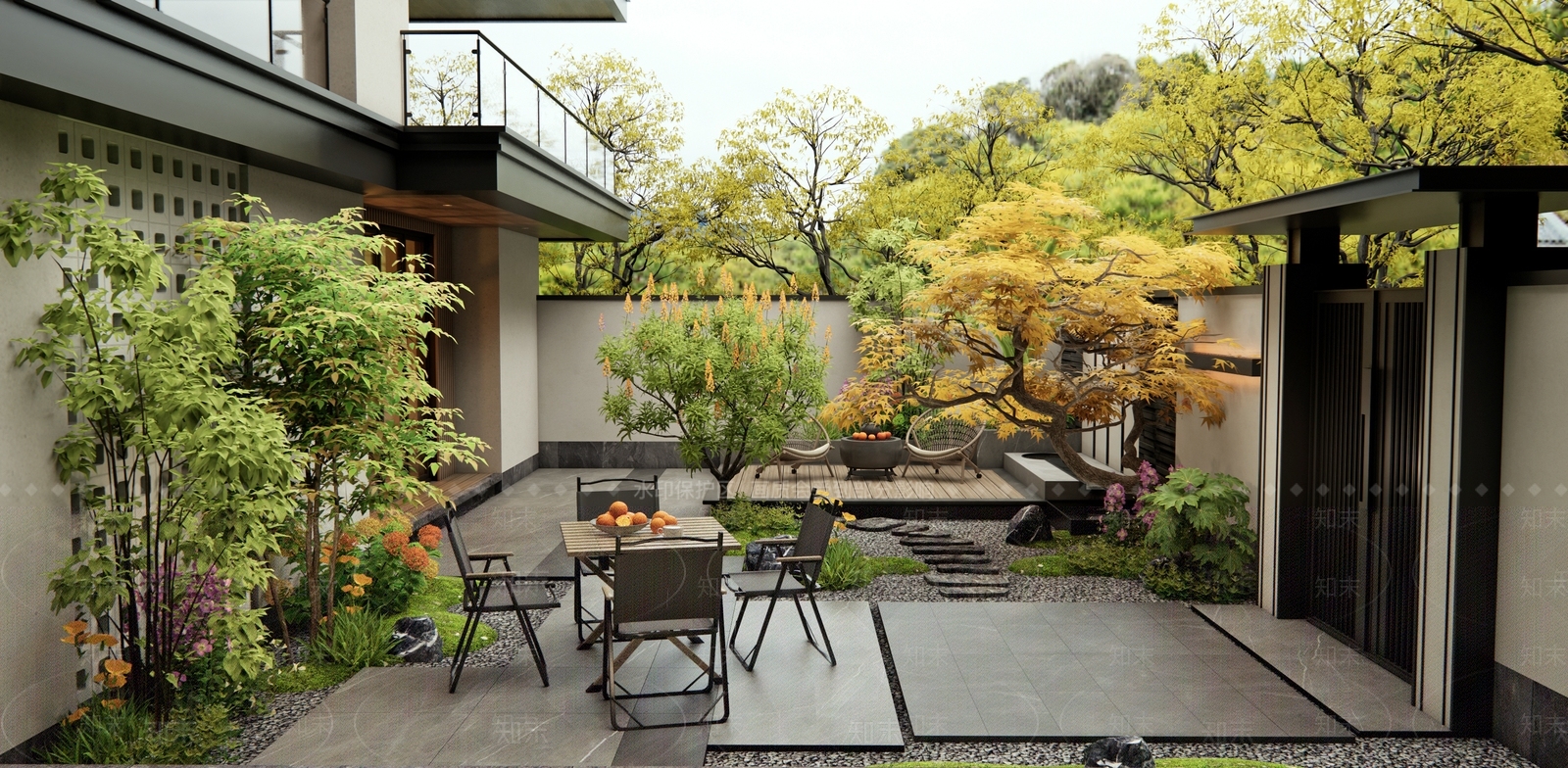 现代庭院3D模型下载【ID:1188781929】