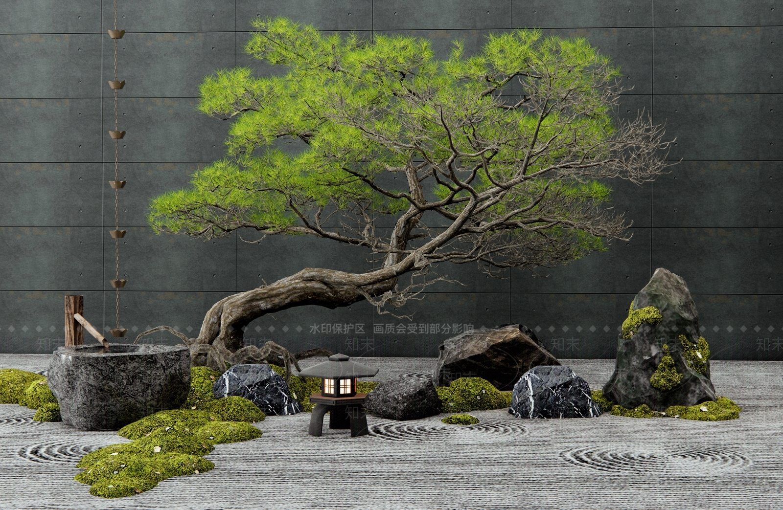 新中式石头3D模型下载【ID:1188782292】