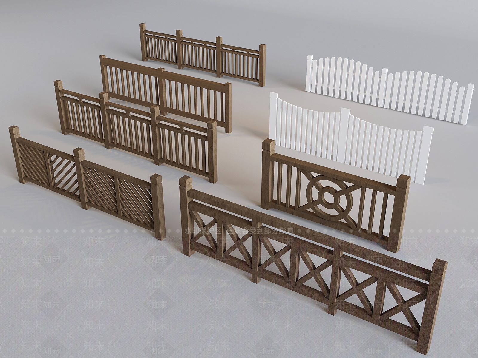 中式栏杆3D模型下载【ID:1188782867】