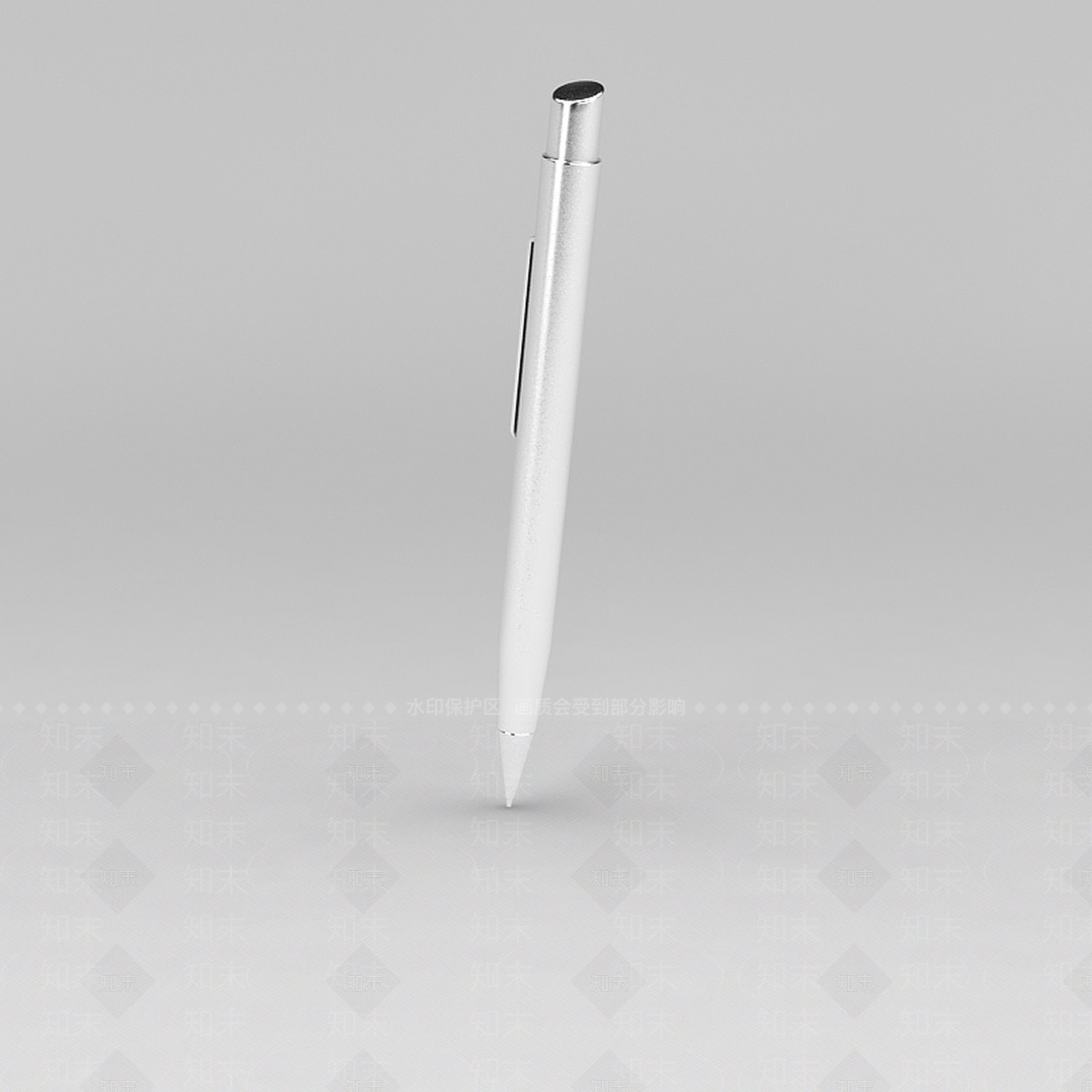 现代银色笔3D模型下载【ID:1188783008】