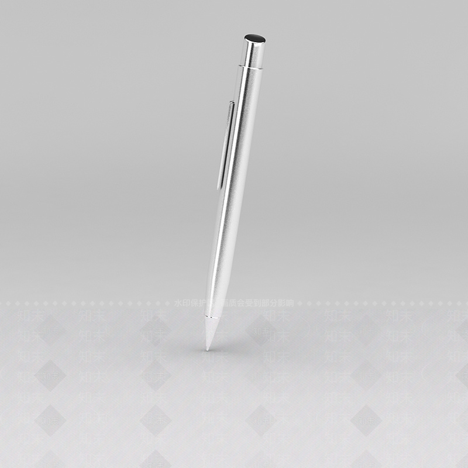 现代银色笔3D模型下载【ID:1188783008】