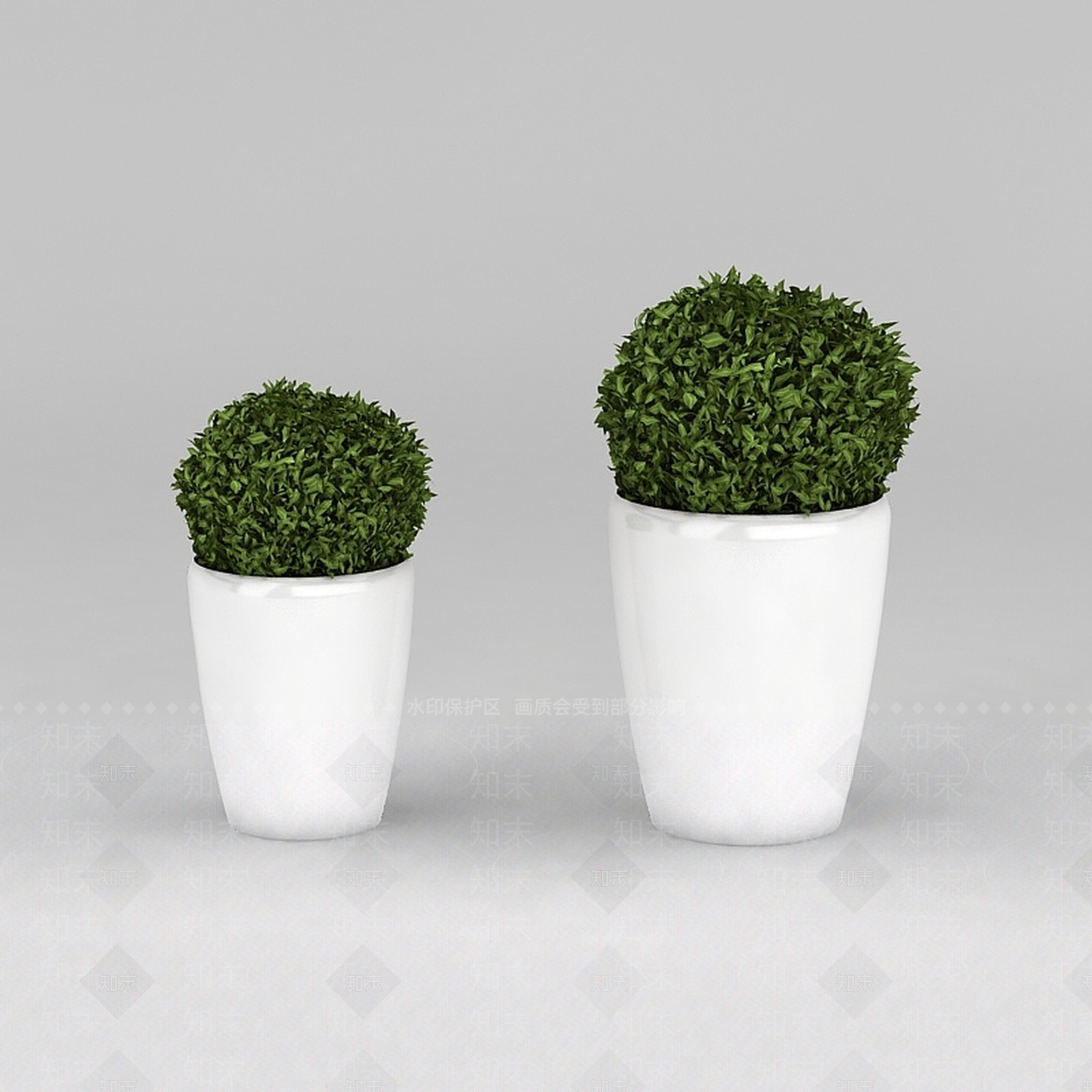现代室内绿植盆景3D模型下载【ID:1188783479】