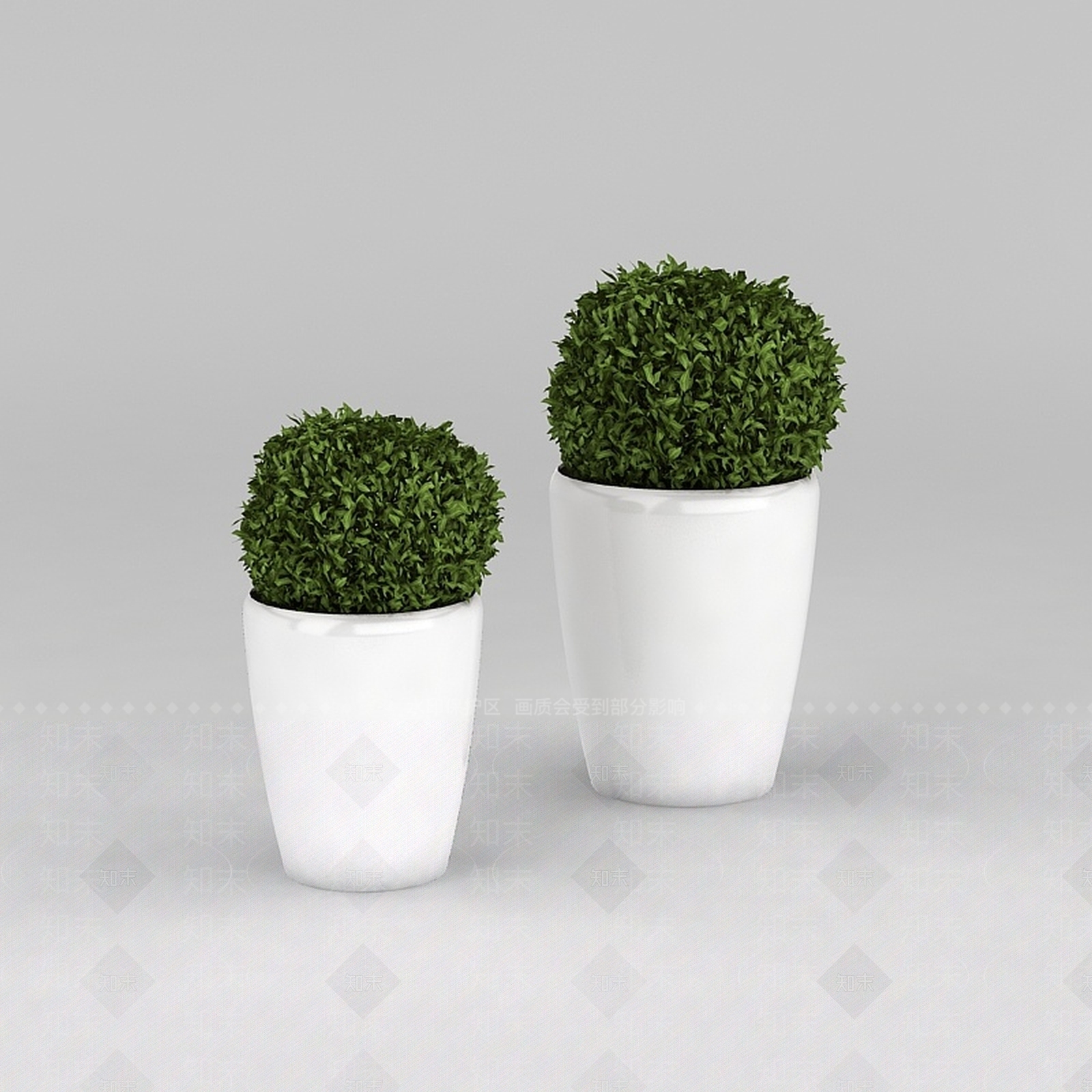 现代室内绿植盆景3D模型下载【ID:1188783479】