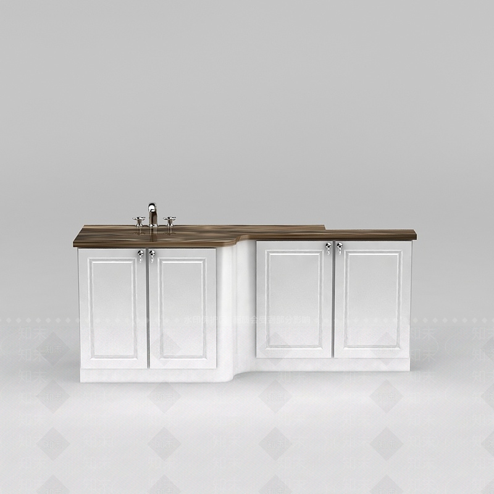 现代厨房橱柜3D模型下载【ID:1188784251】