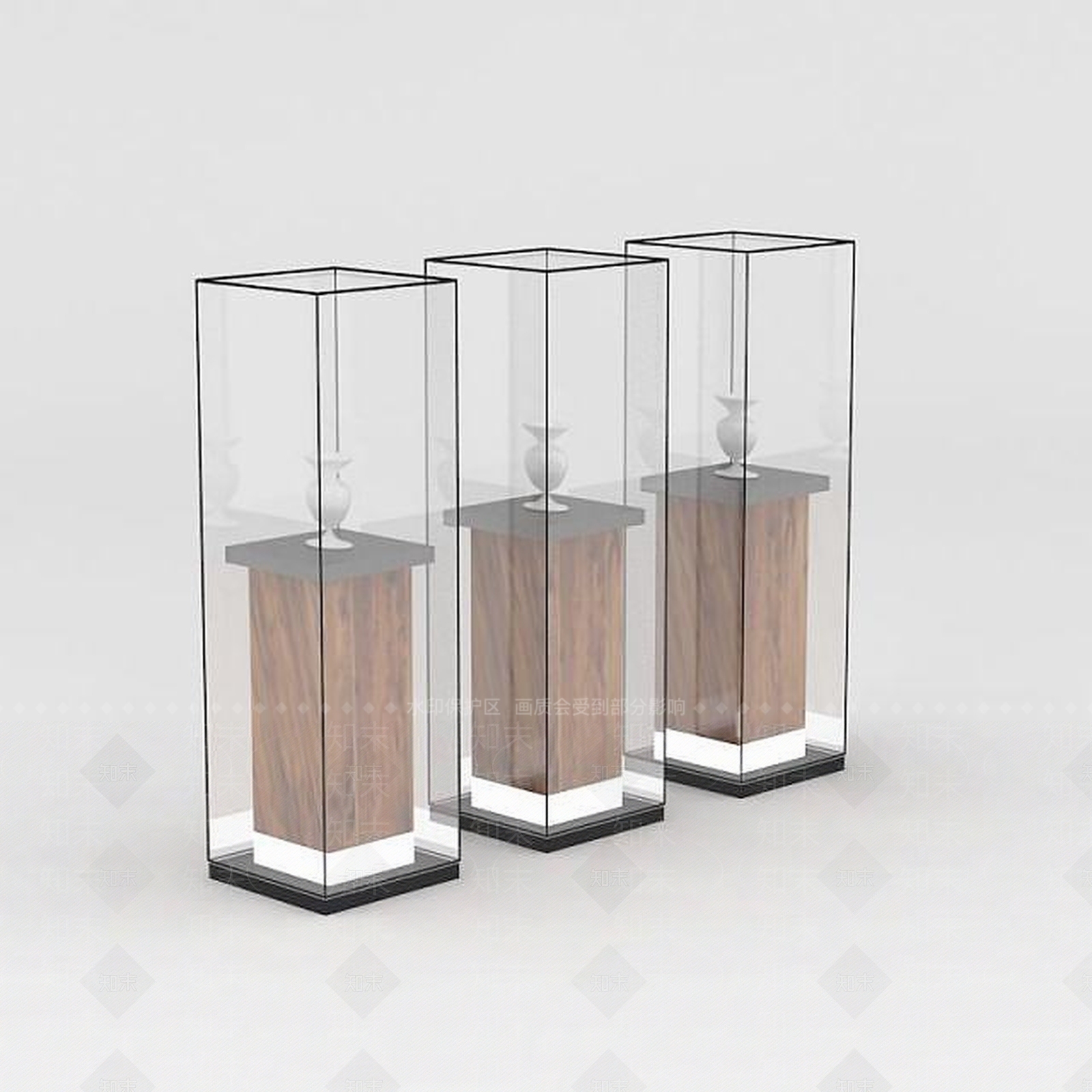 现代复古玻璃展台3D模型下载【ID:1188784453】