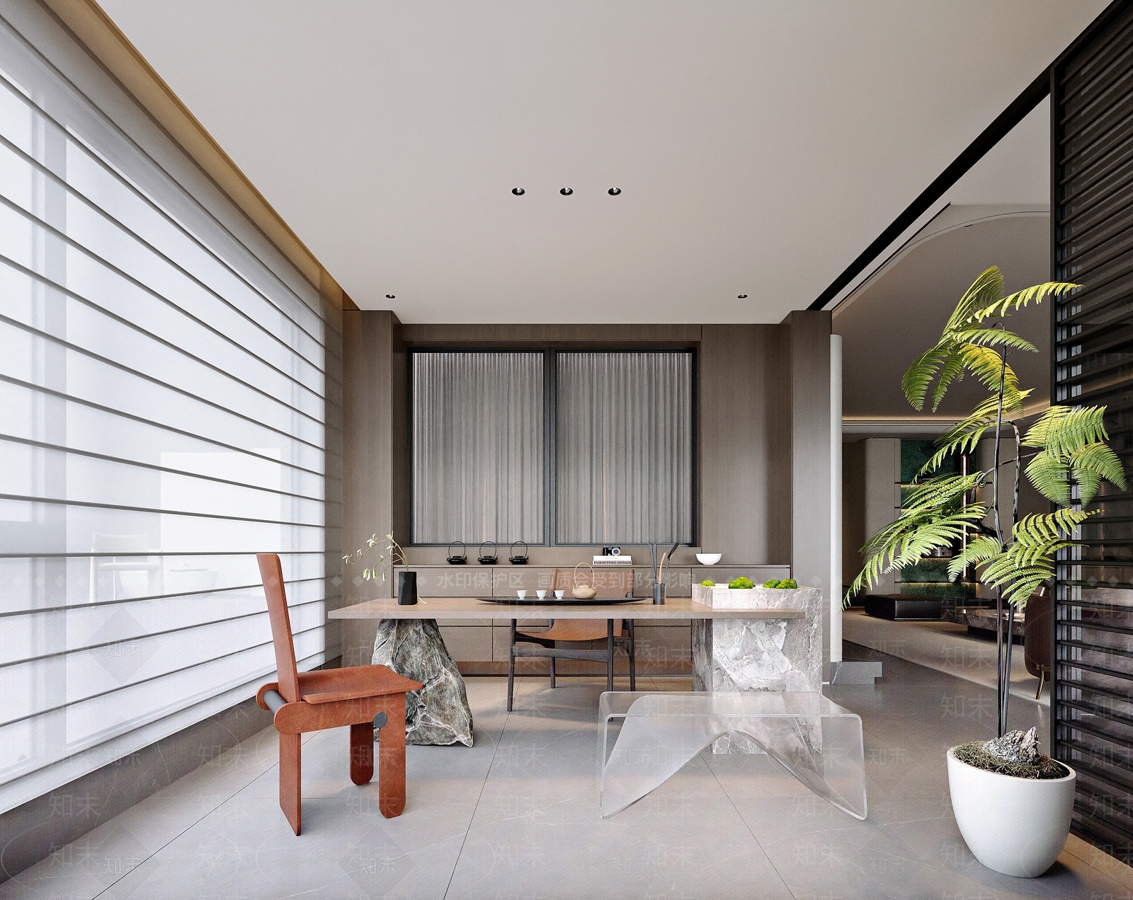 现代茶室3D模型下载【ID:1188789332】