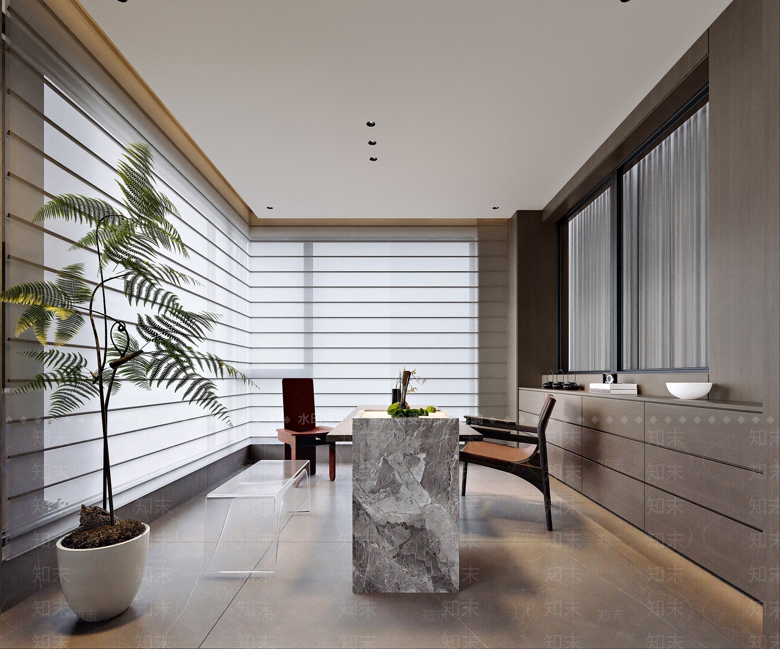 现代茶室3D模型下载【ID:1188789332】
