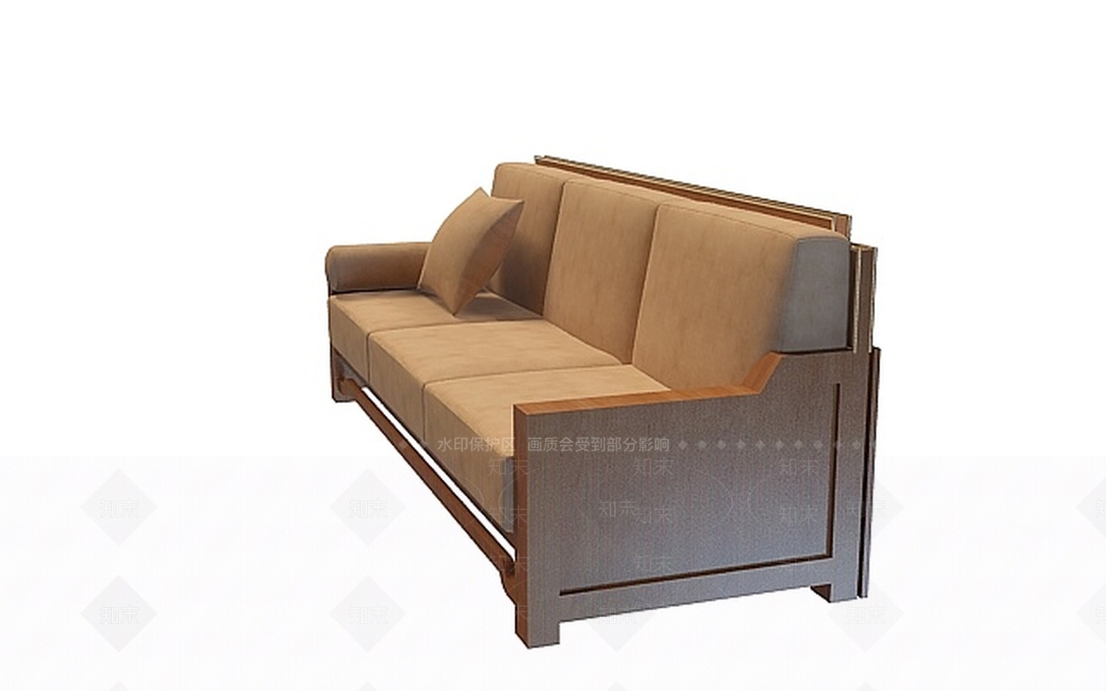 中式三人沙发3D模型下载【ID:1188786294】