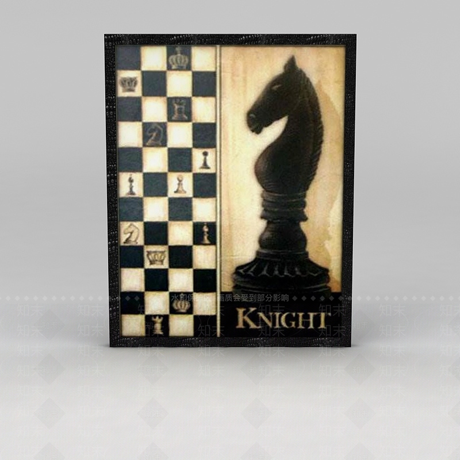 国际象棋挂画3D模型下载【ID:1188787265】